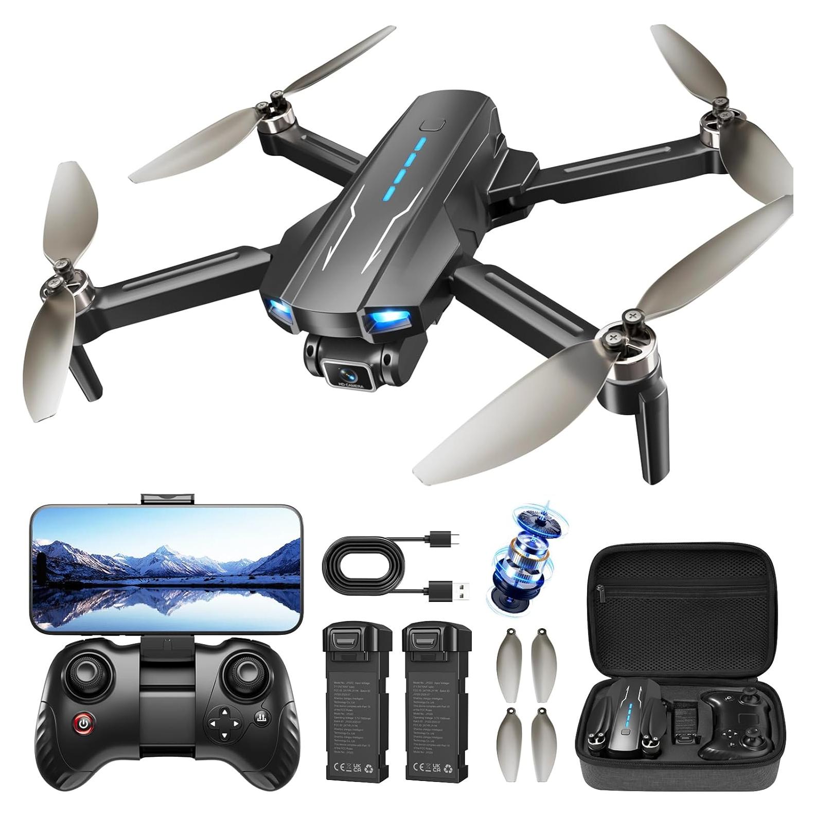 Drone MCJDHJJ con cámara 1080P HD, motor sin escobillas, RTF