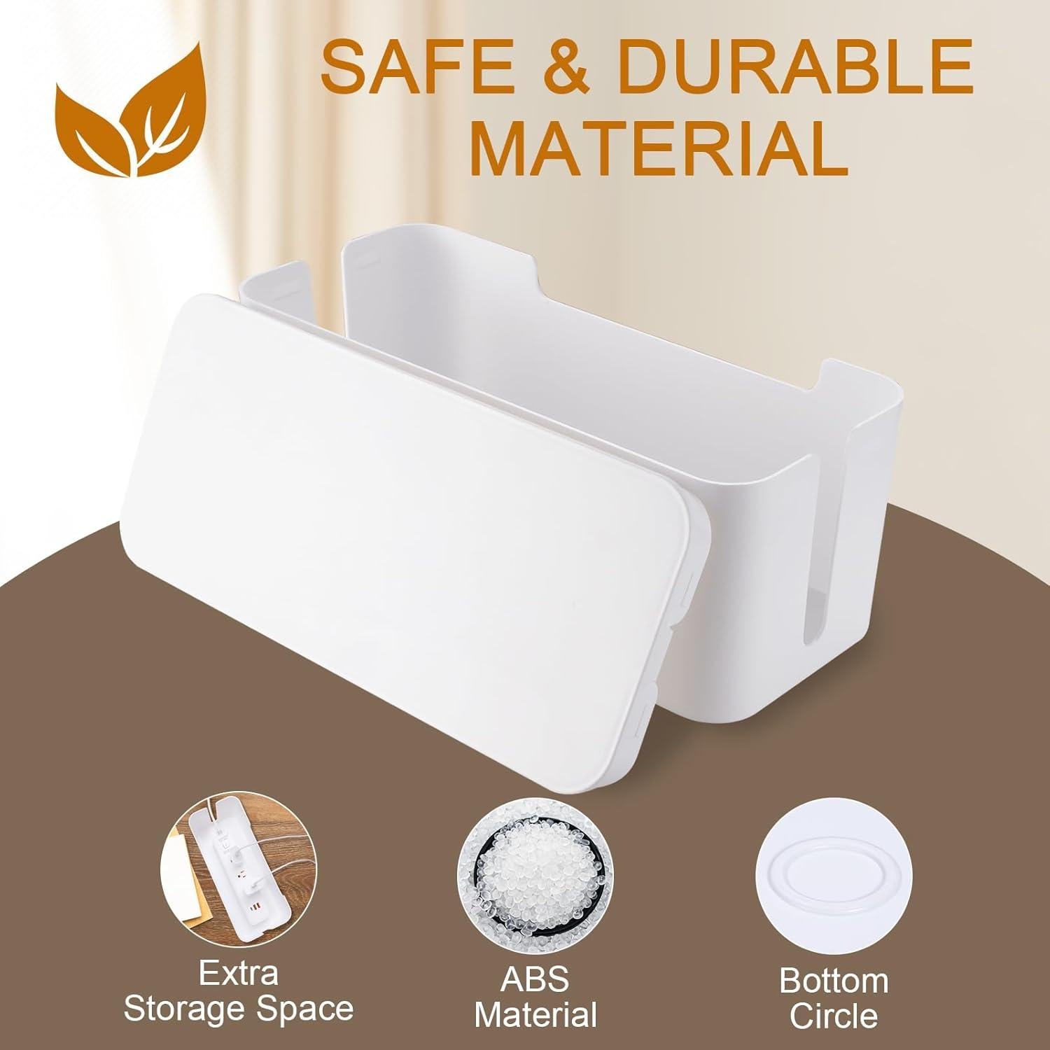 Caja Organizadora de Cables Eichzer 32x14x12.7 cm Blanca