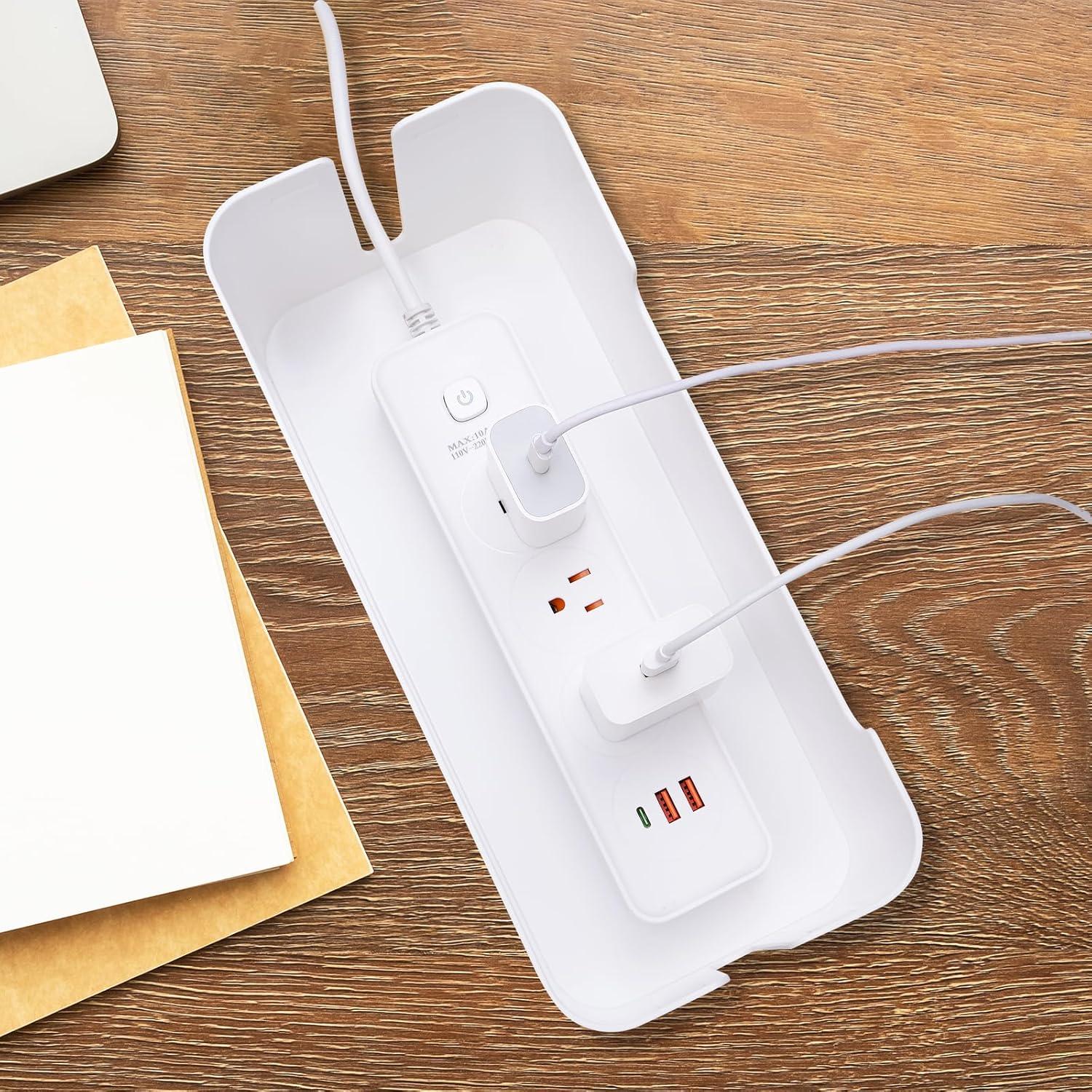 Caja Organizadora de Cables Eichzer 32x14x12.7 cm Blanca