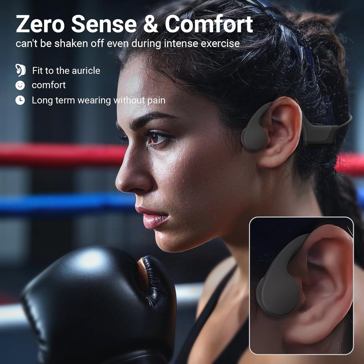 Auriculares Bluetooth Conducción Ósea SUNGDOGIN Gris-Negro