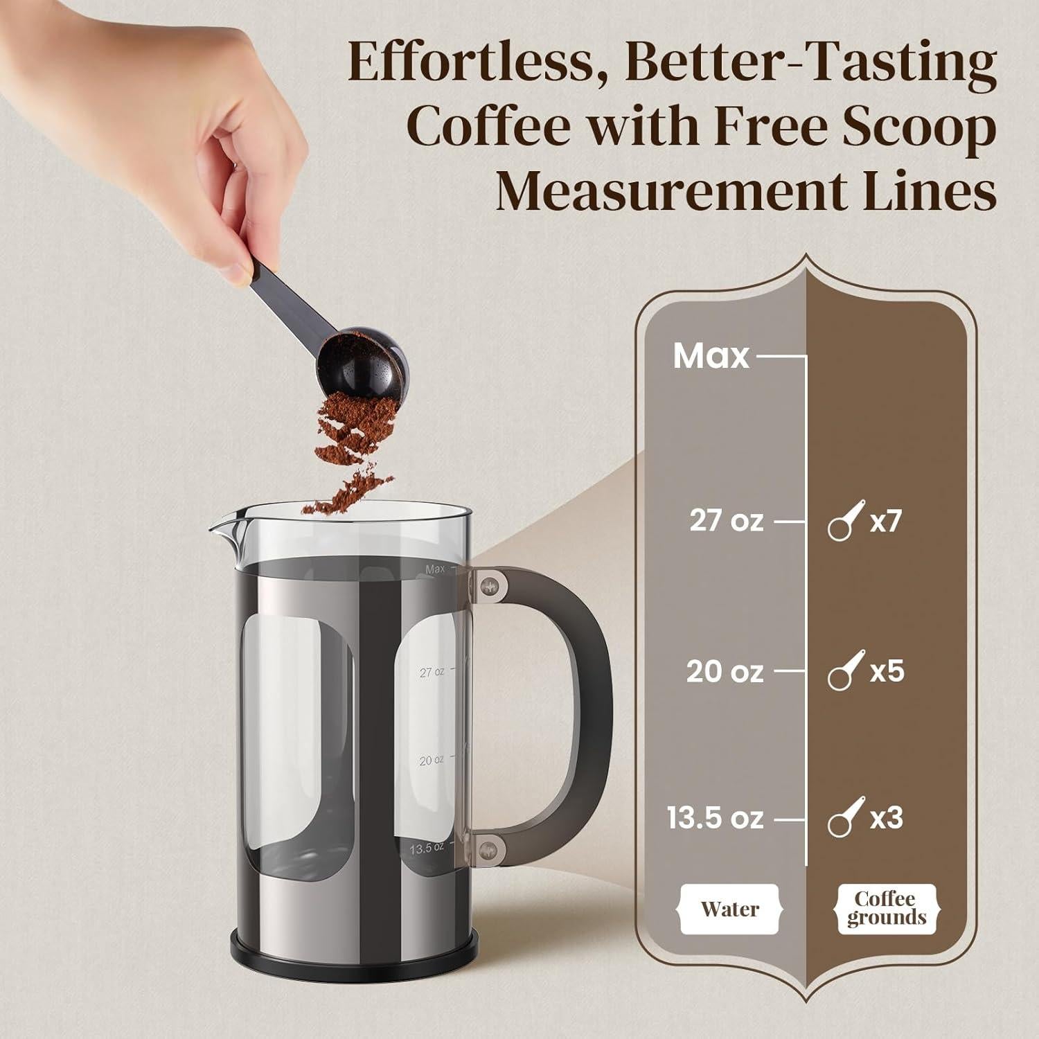 Cafetera Prensa Francesa Veken 1008ml Vidrio Borosilicato