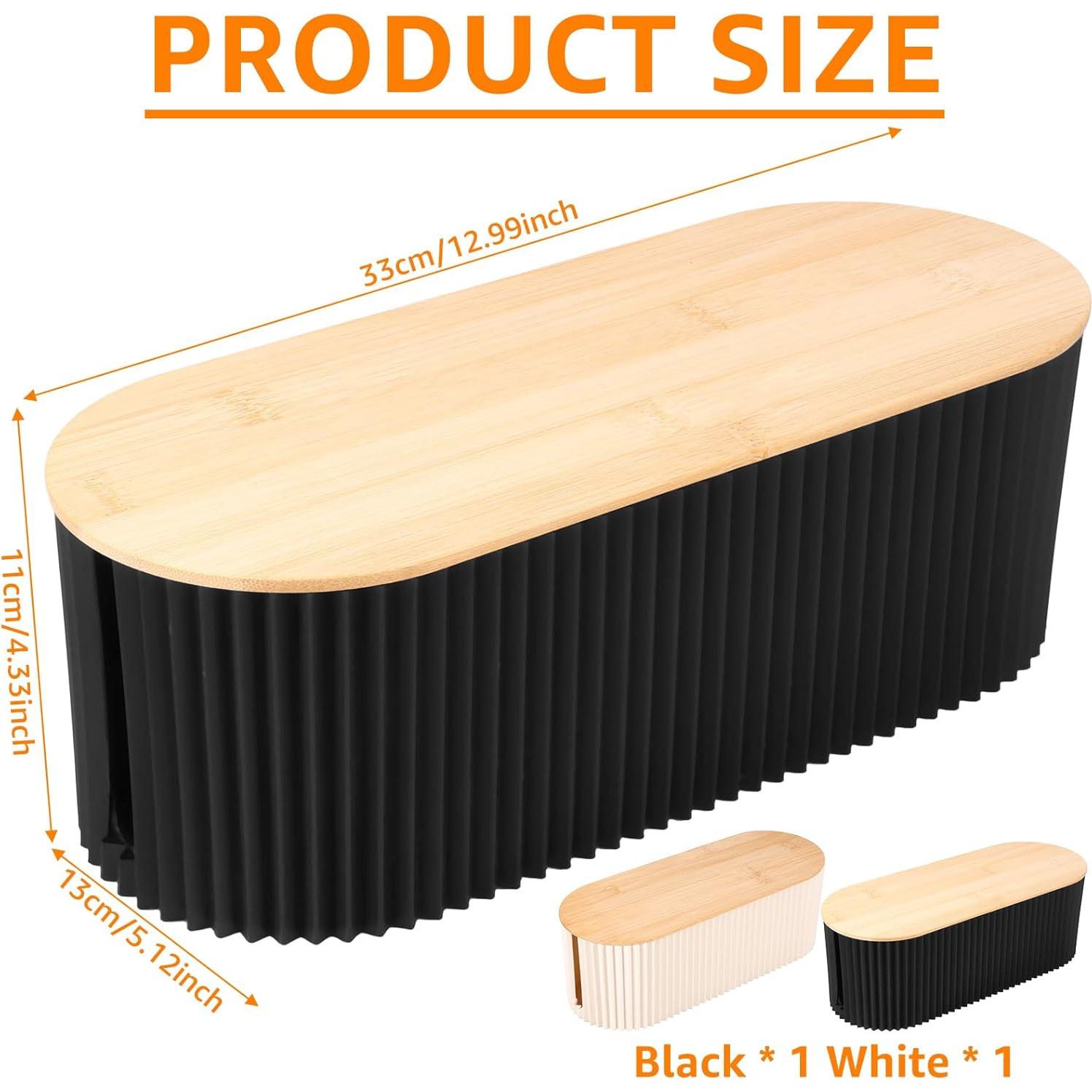 2 Piezas Caja Organizadora de Cables Hevtsde 33x13x11cm