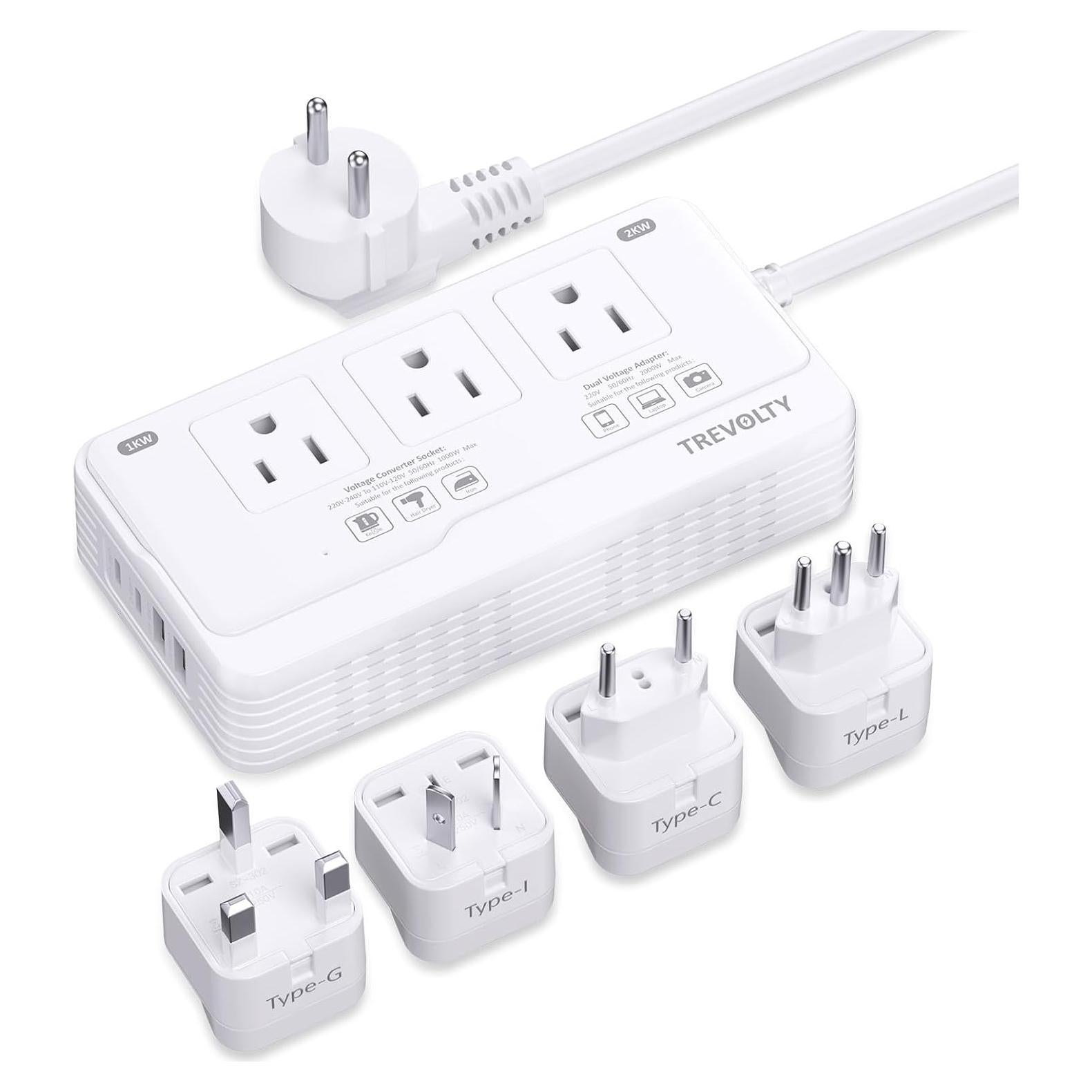 Convertidor de Voltaje 2000W TREVOLTY 220V a 110V Viaje