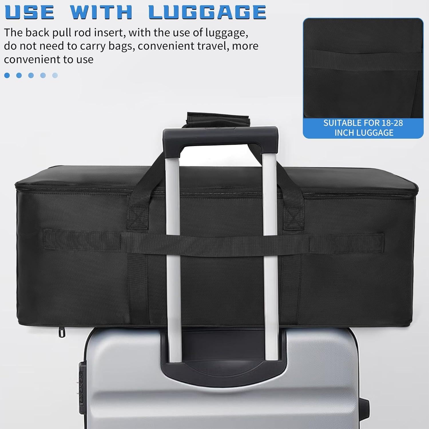 Bolsa organizadora de cables AKOZLIN 76x28x37 cm negra