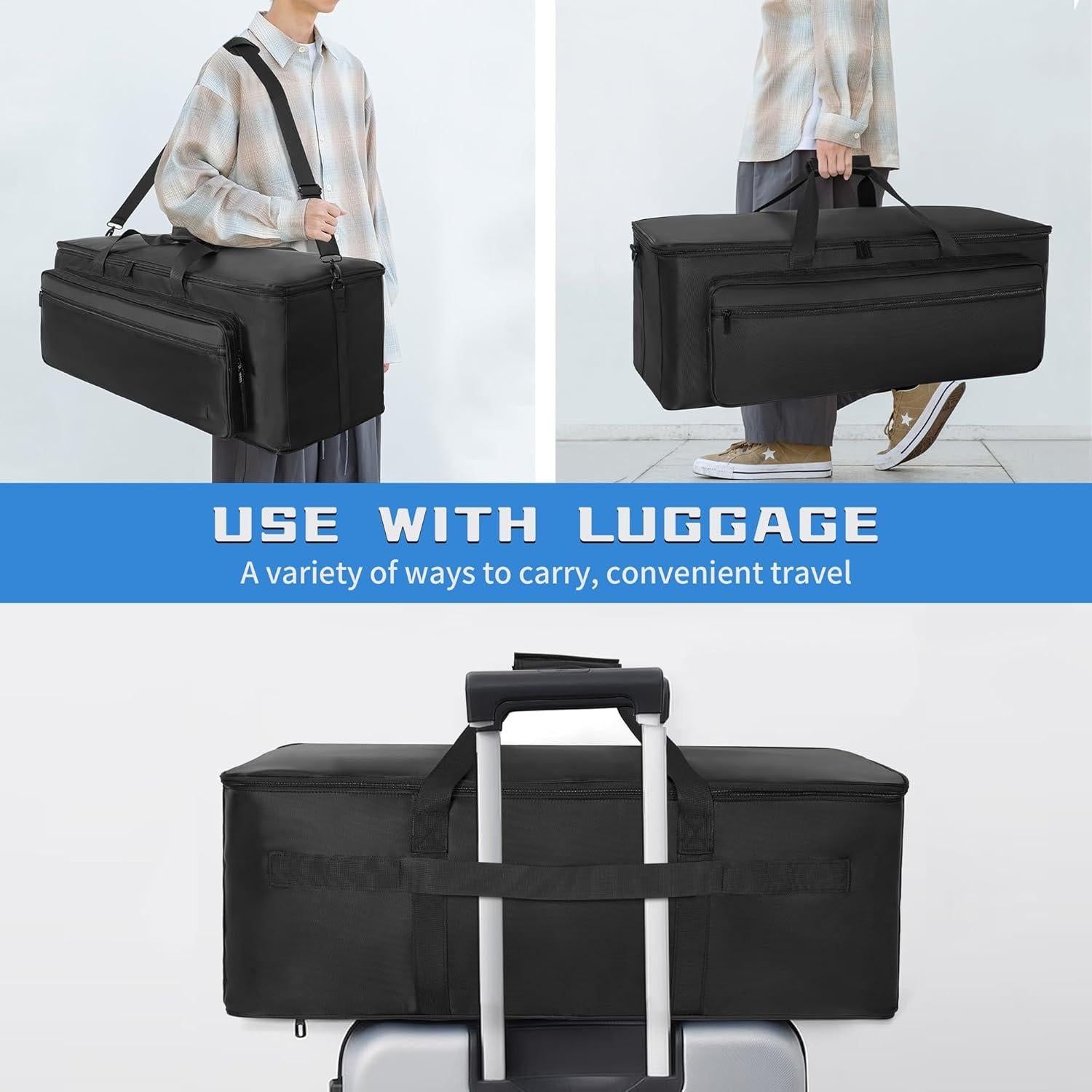 Bolsa organizadora de cables AKOZLIN 76x28x37 cm negra