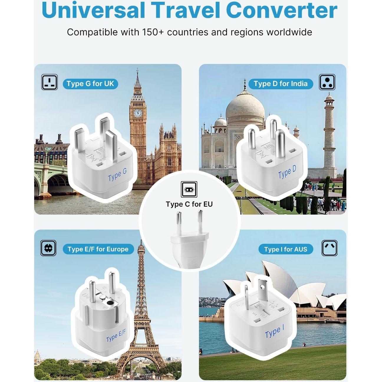 Convertidor de Voltaje VINTAR 220V a 110V 200W para Viajes