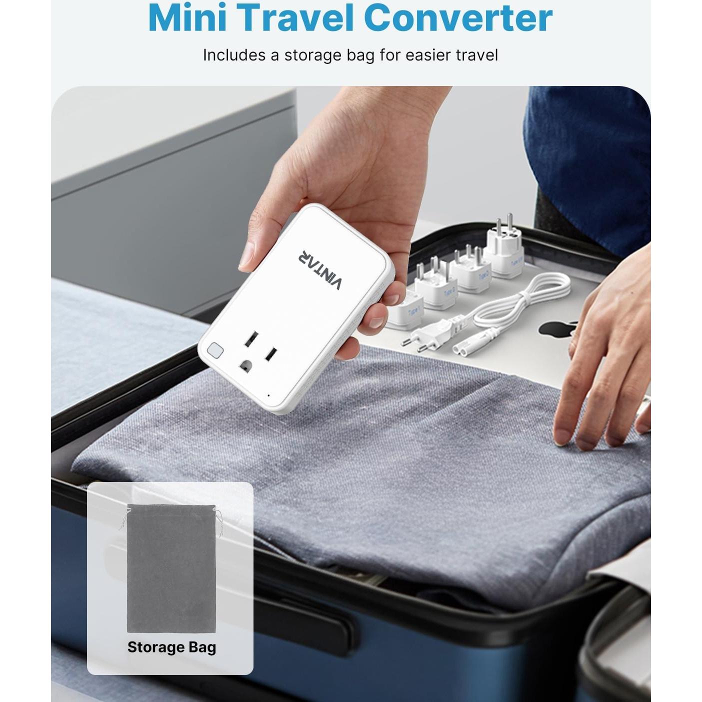 Convertidor de Voltaje VINTAR 220V a 110V 200W para Viajes