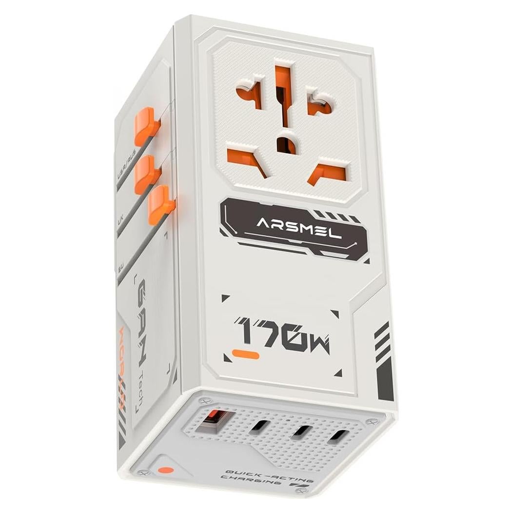 Adaptador de Viaje Universal 170W GaN VisaPro con 4 Puertos
