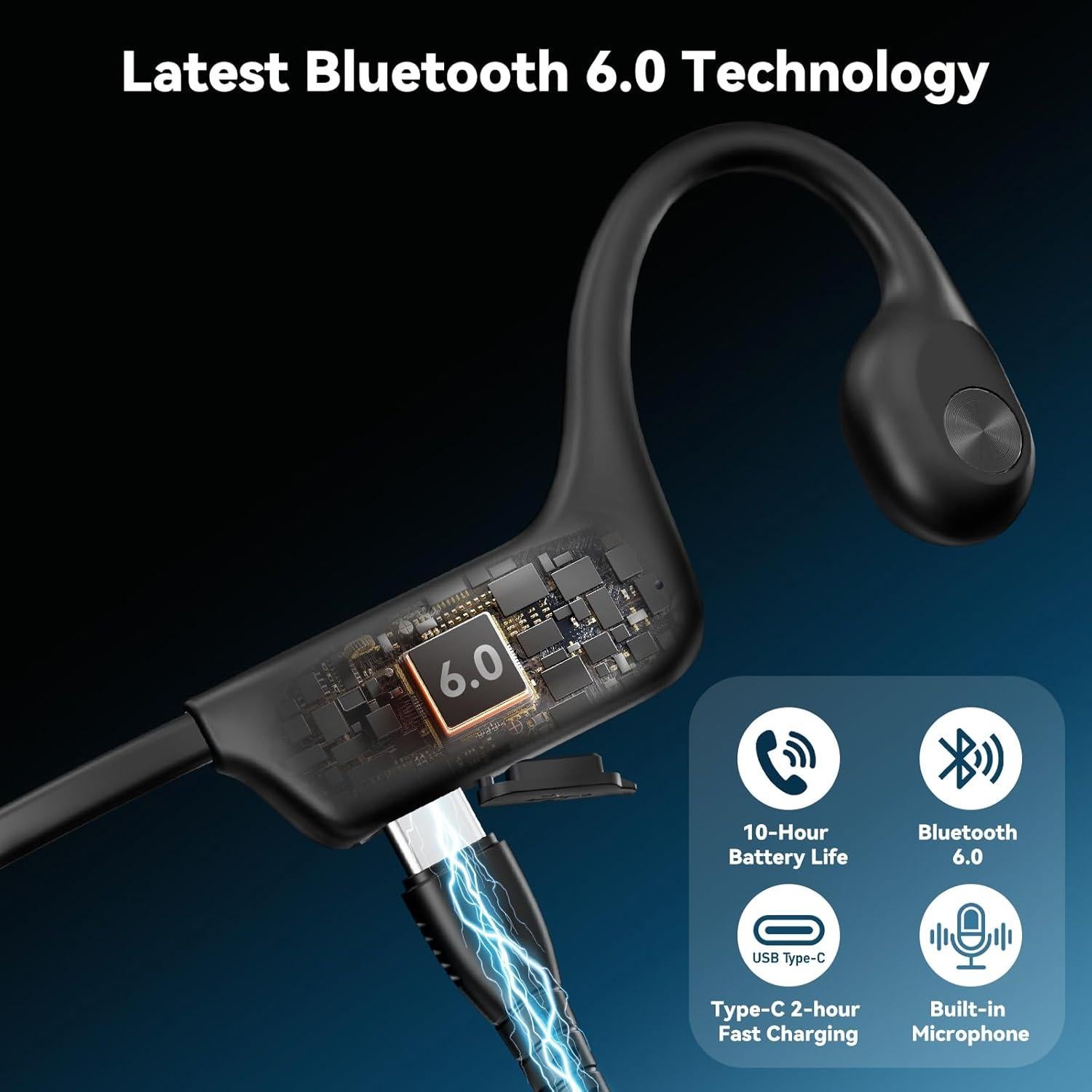 Auriculares de Conducción Ósea Fanisic X8 Bluetooth 6.0 IPX5