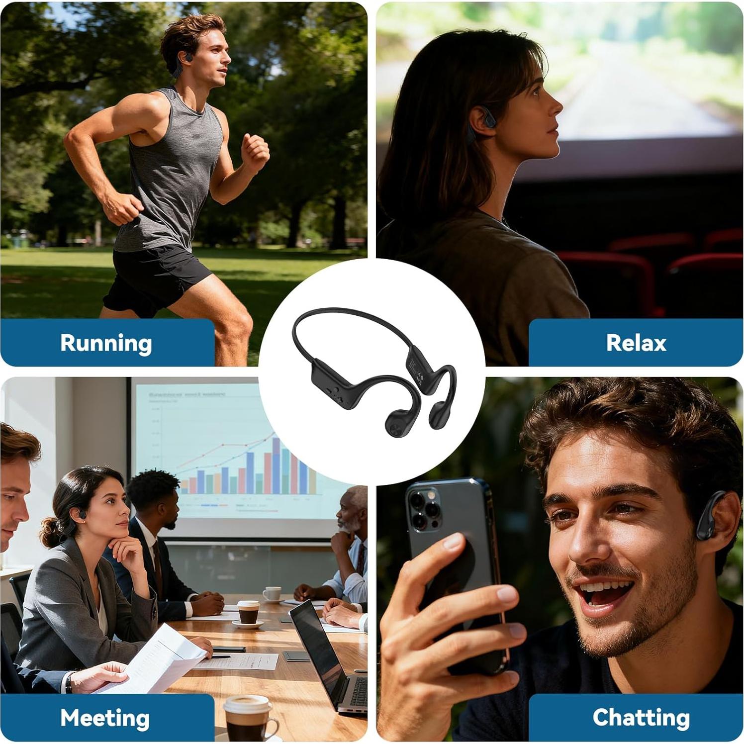 Auriculares de Conducción Ósea Fanisic X8 Bluetooth 6.0 IPX5