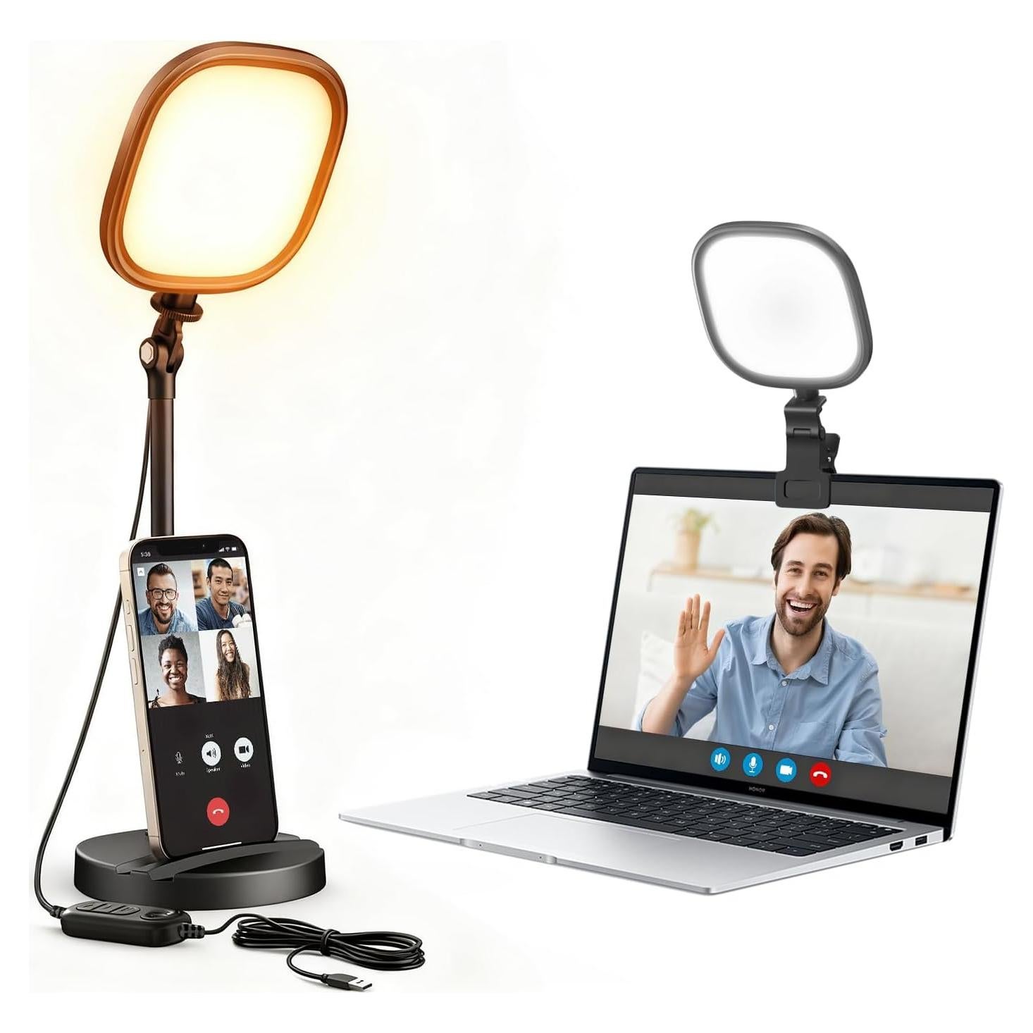 Luz de Anillo yAyusi con Soporte Retráctil 20-28.7 cm LED