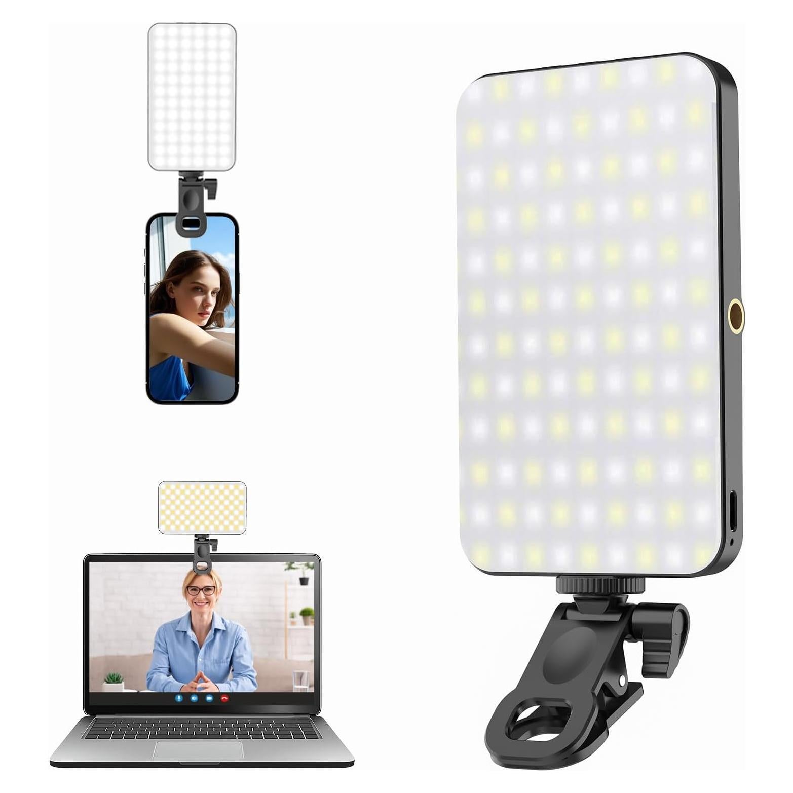 Luz de Selfie Portátil DUIDESHI 5000mAh con 6 Modos Ajustables