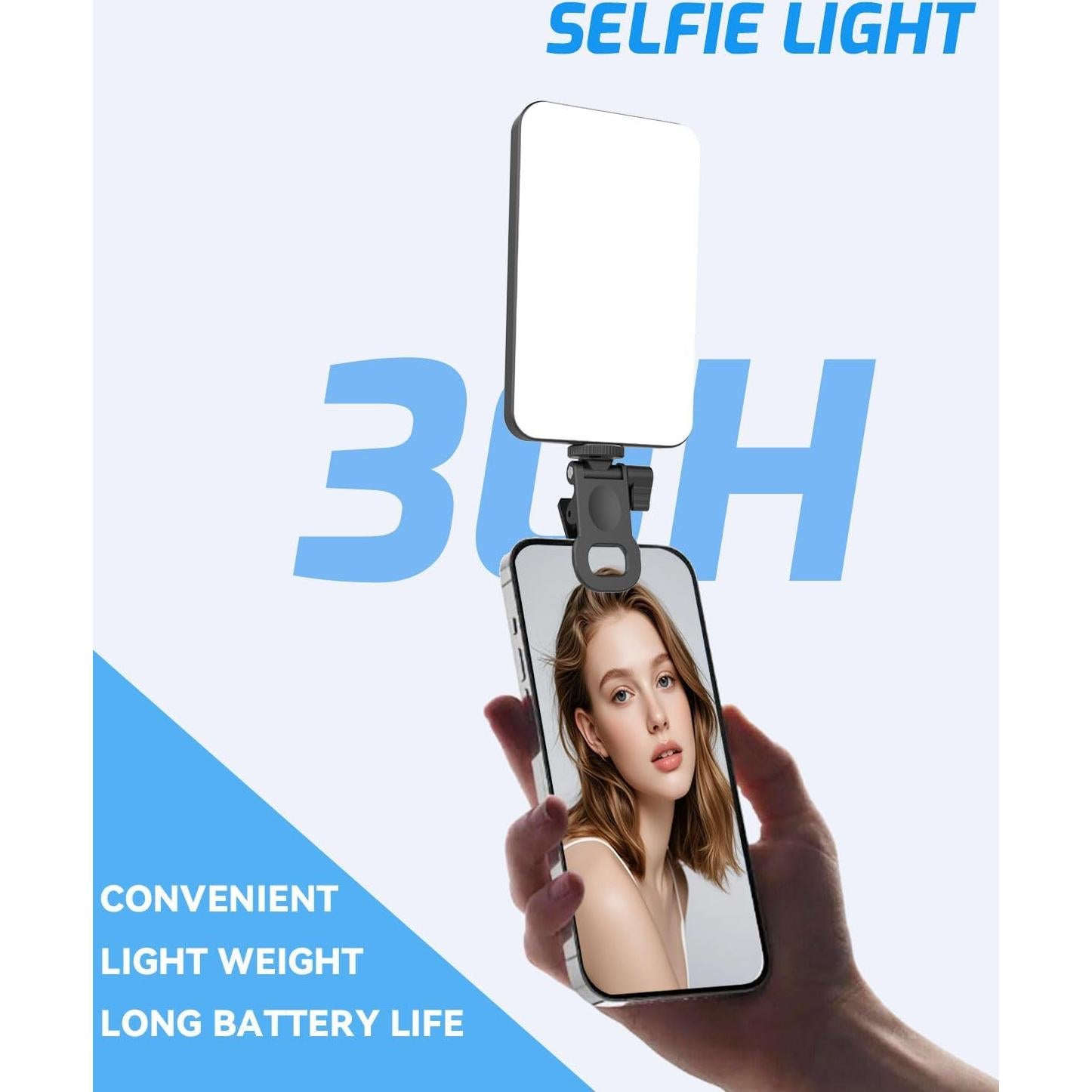 Luz de Selfie Portátil DUIDESHI 5000mAh con 6 Modos Ajustables