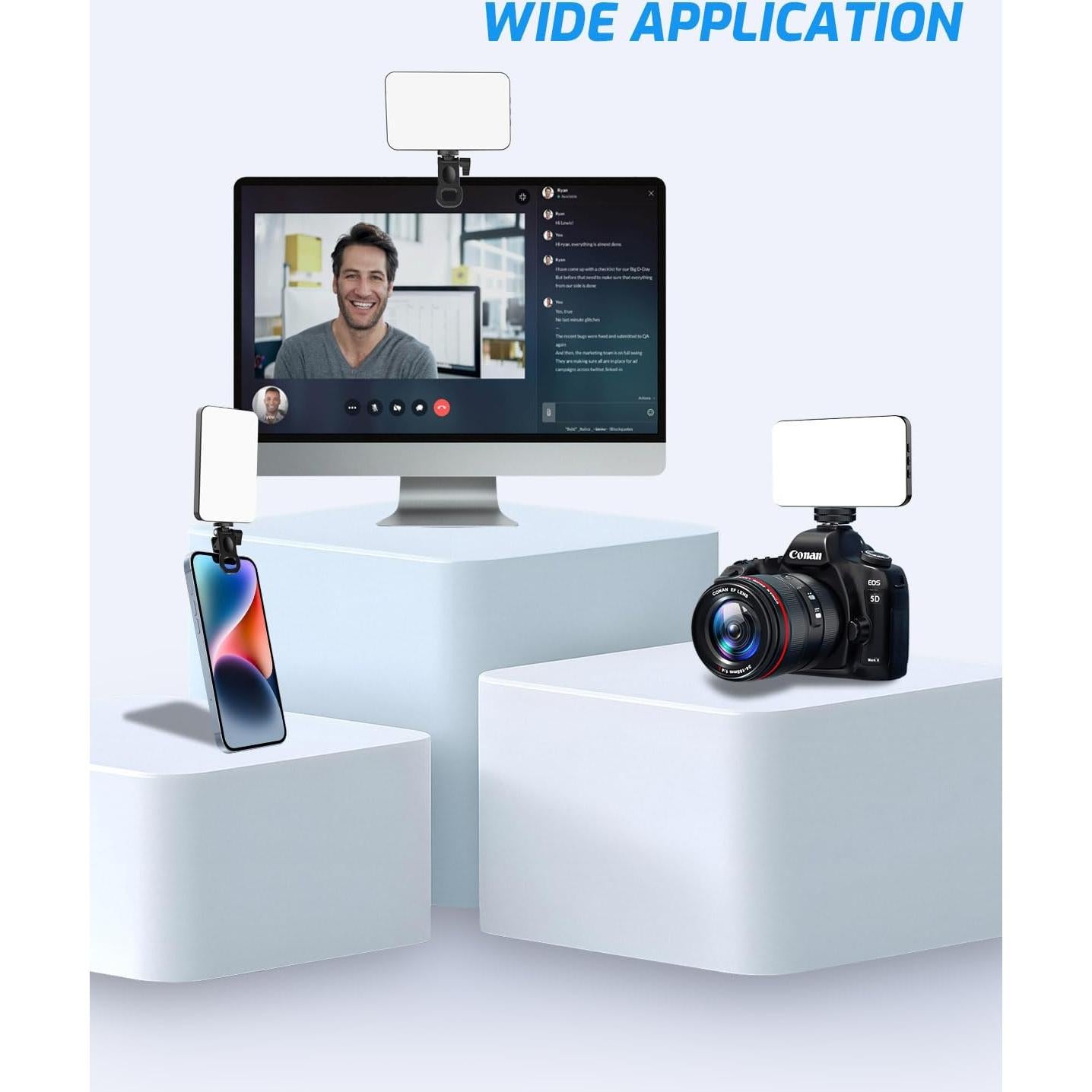 Luz de Selfie Portátil DUIDESHI 5000mAh con 6 Modos Ajustables