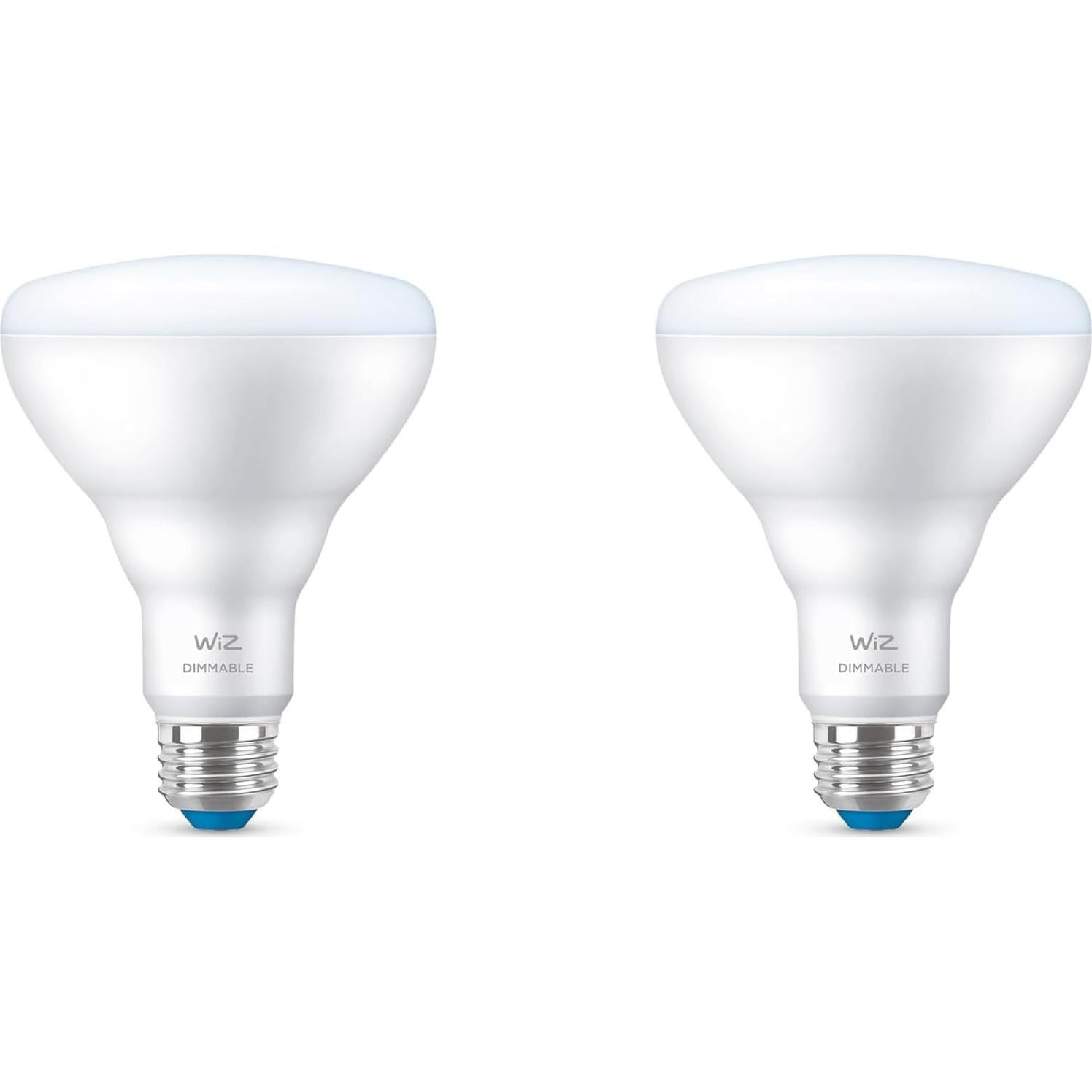 Bombillas LED Inteligentes WiZ BR30 65W - Paquete de 2 - 650 Lúmenes - Blanco de Día 5000K - Control por App y Voz