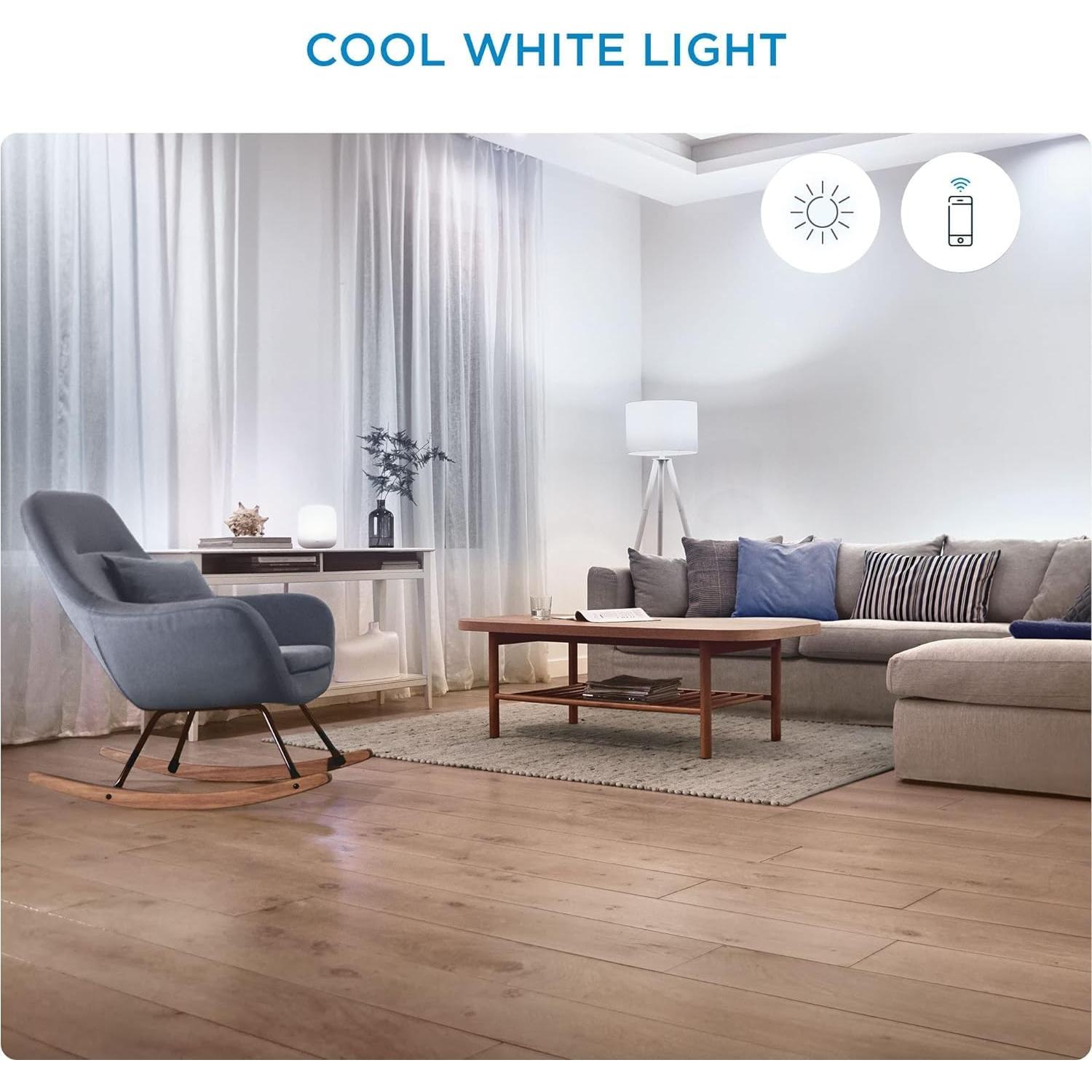 Bombillas LED Inteligentes WiZ BR30 65W - Paquete de 2 - 650 Lúmenes - Blanco de Día 5000K - Control por App y Voz