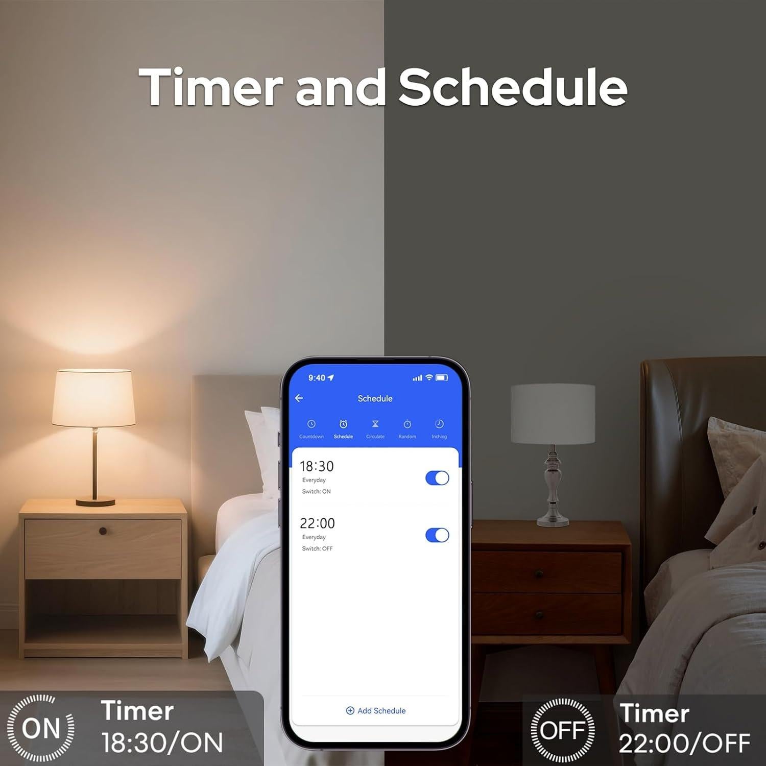 Adaptador de Enchufe Bombilla Inteligente LoraTap E26/E27 60W