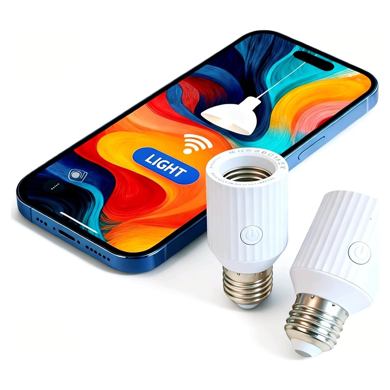 Adaptador de Enchufe Inteligente Wi-Fi LoraTap E26/E27, 60W
