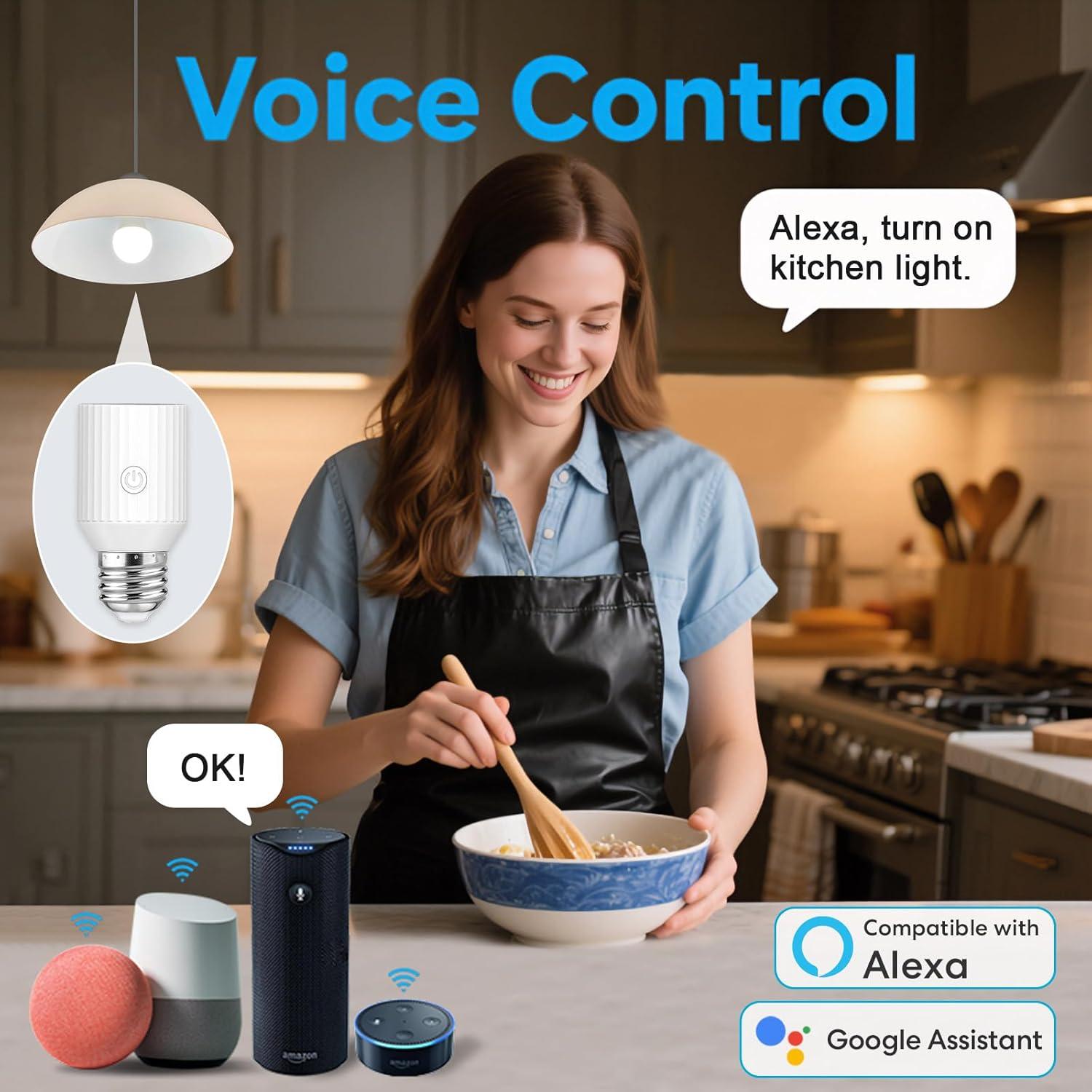 Adaptador de Enchufe Inteligente Wi-Fi LoraTap E26/E27, 60W