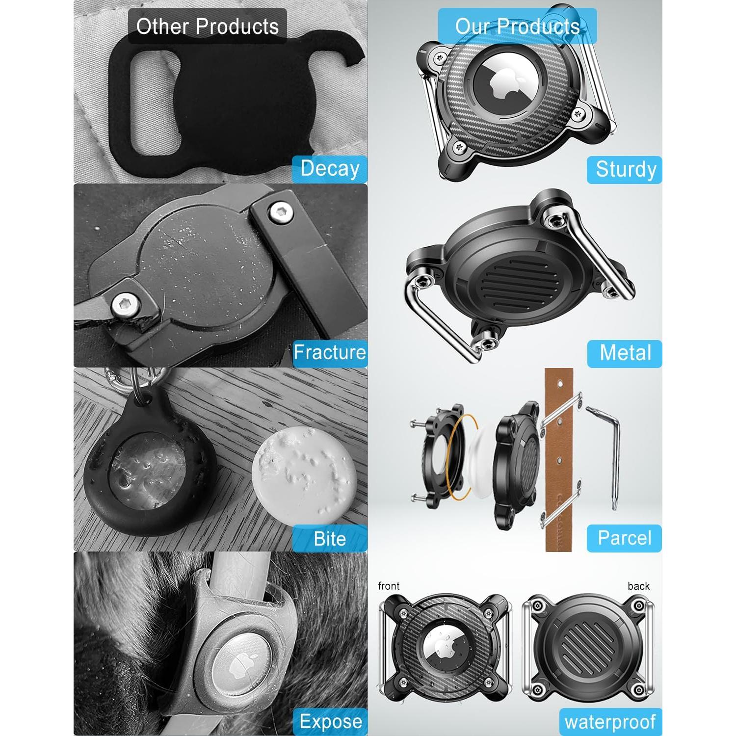 Soporte Airtag DEERLET para Collar de Perro Impermeable