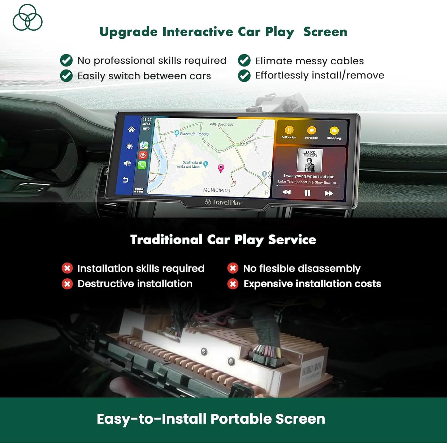 Estéreo Inalámbrico para Coche Superlative 10.3" GPS Bluetooth