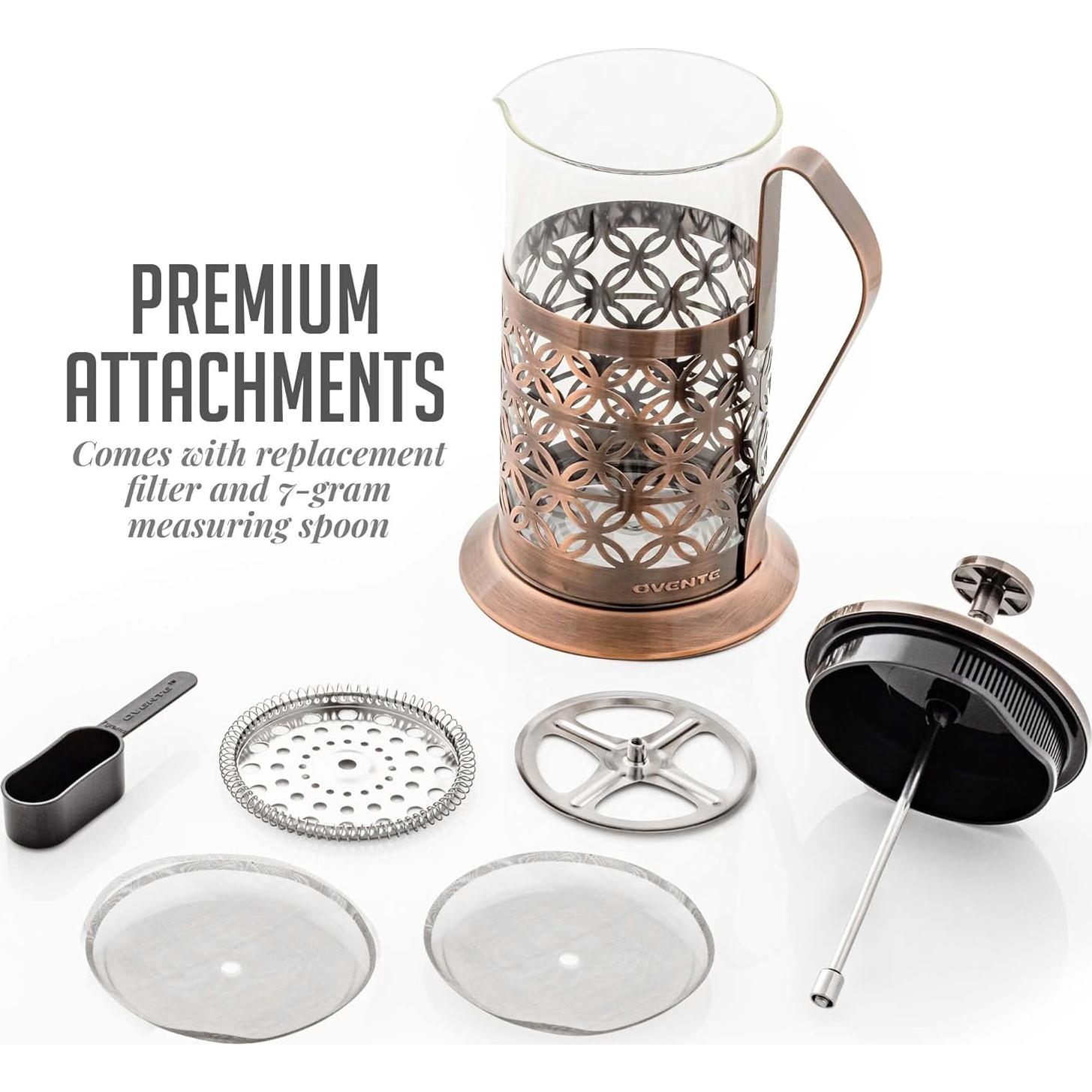 Cafetera Prensa Francesa OVENTE FSF34C 34 Onzas Acero Inoxidable