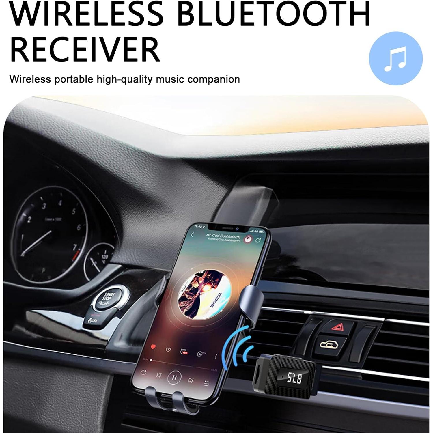 Receptor Bluetooth 5.3 MOXRUQ para Coche y Casa AUX USB