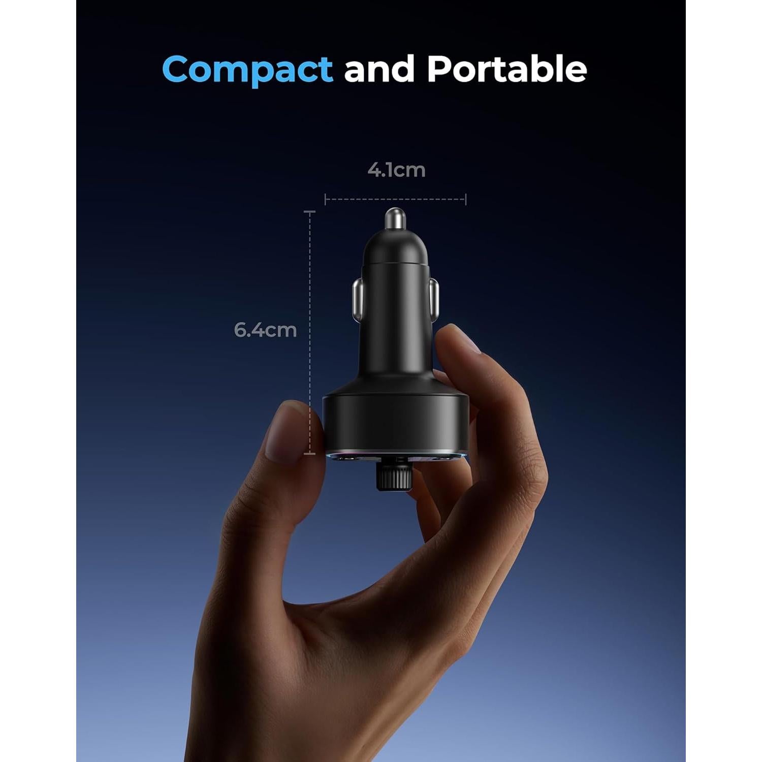 Adaptador Bluetooth 5.4 LENCENT FM Carga Rápida 54W