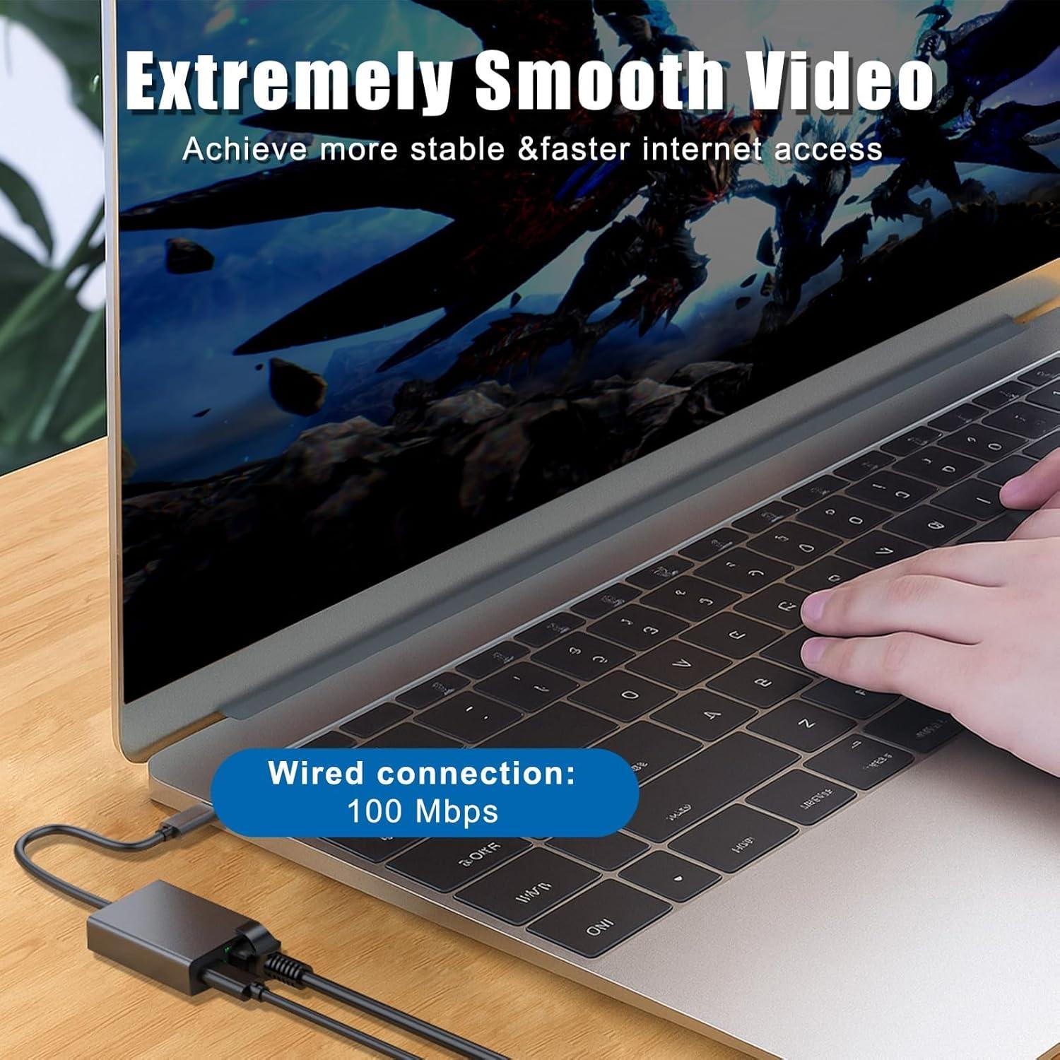 Adaptador Ethernet Uelkr Micro USB a RJ45 para TV Stick