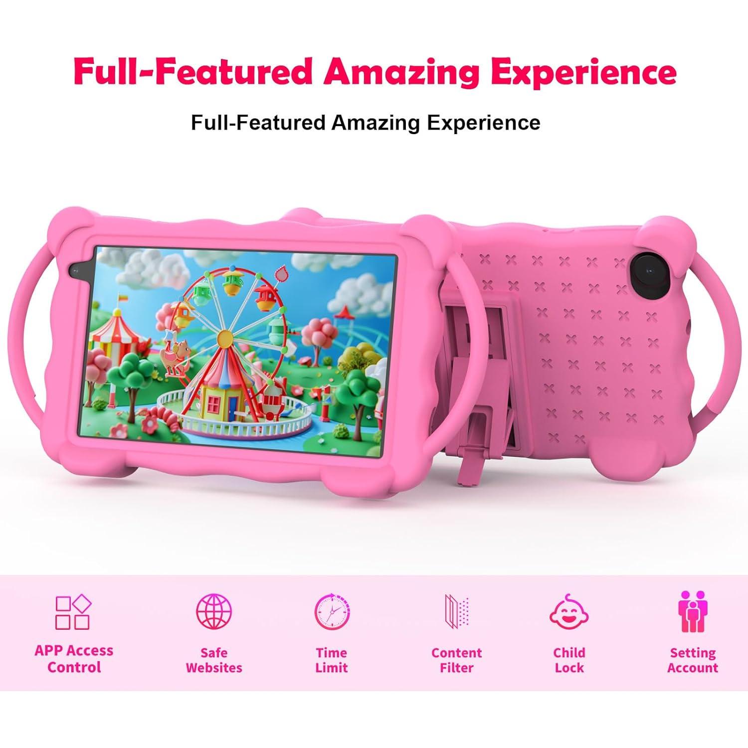 Tableta para Niños Nyxolaria Q3K 7" 32GB Android 14 Rosa