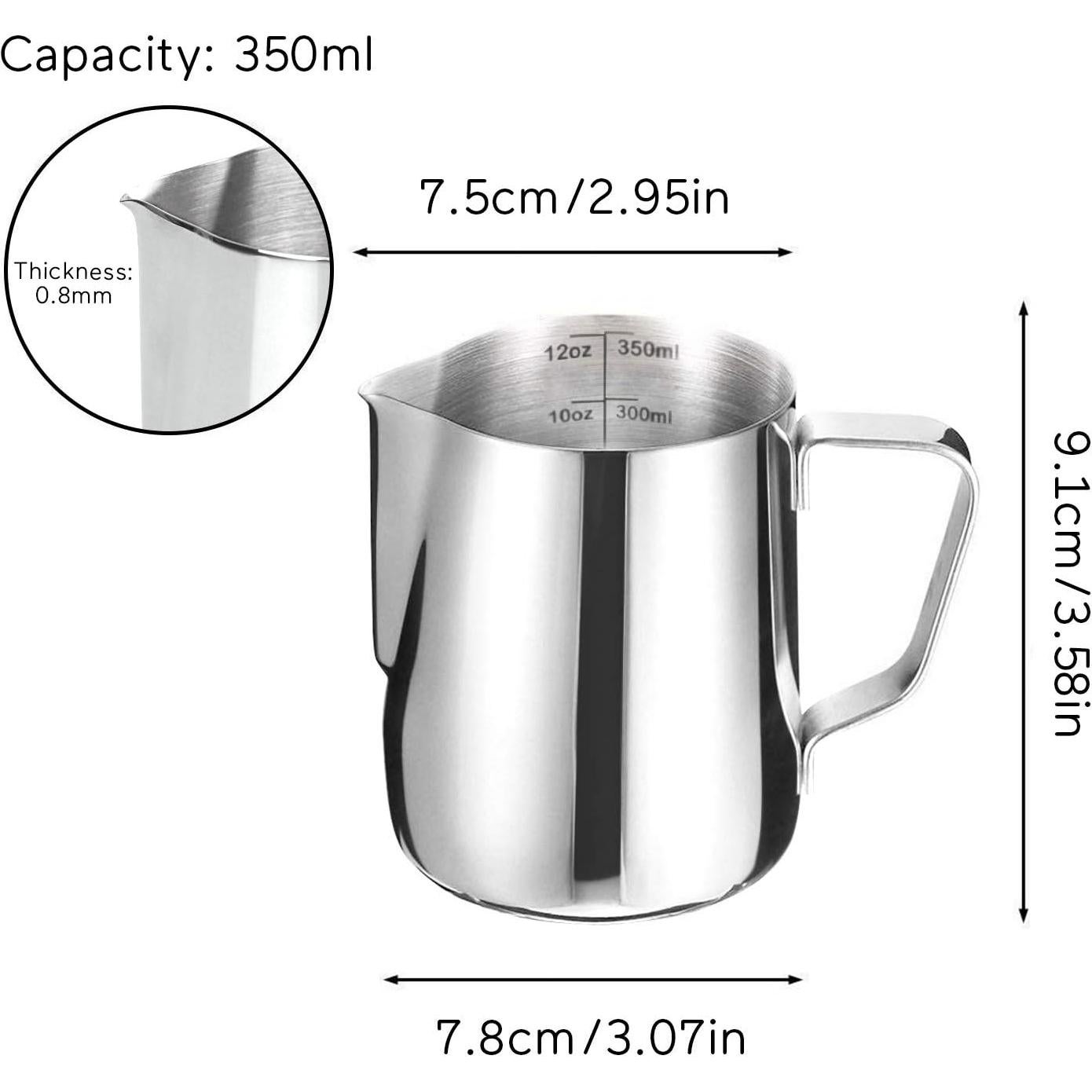 Jarra Espumadora de Leche HOFASON Acero Inoxidable 350 ML
