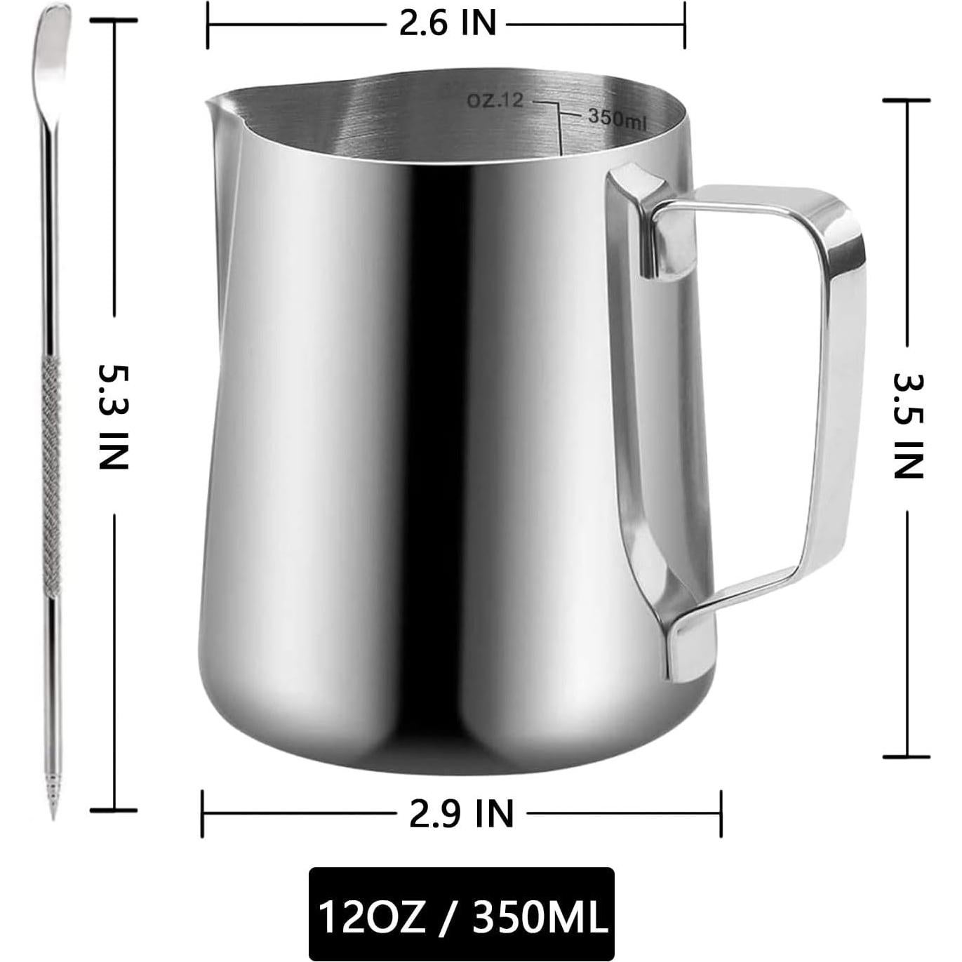 Jarra para espumar leche HZJSPXC 350ml acero inoxidable