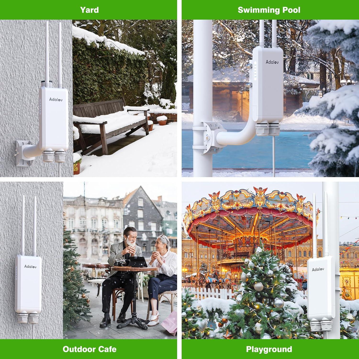 Punto de Acceso Wi-Fi Exterior AdaLov CF-EW84 1200Mbps IP66