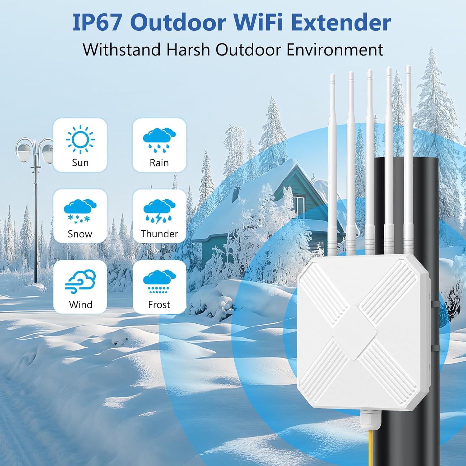Extensor WiFi 6 AX3000 Mugatol para exteriores IP67 PoE
