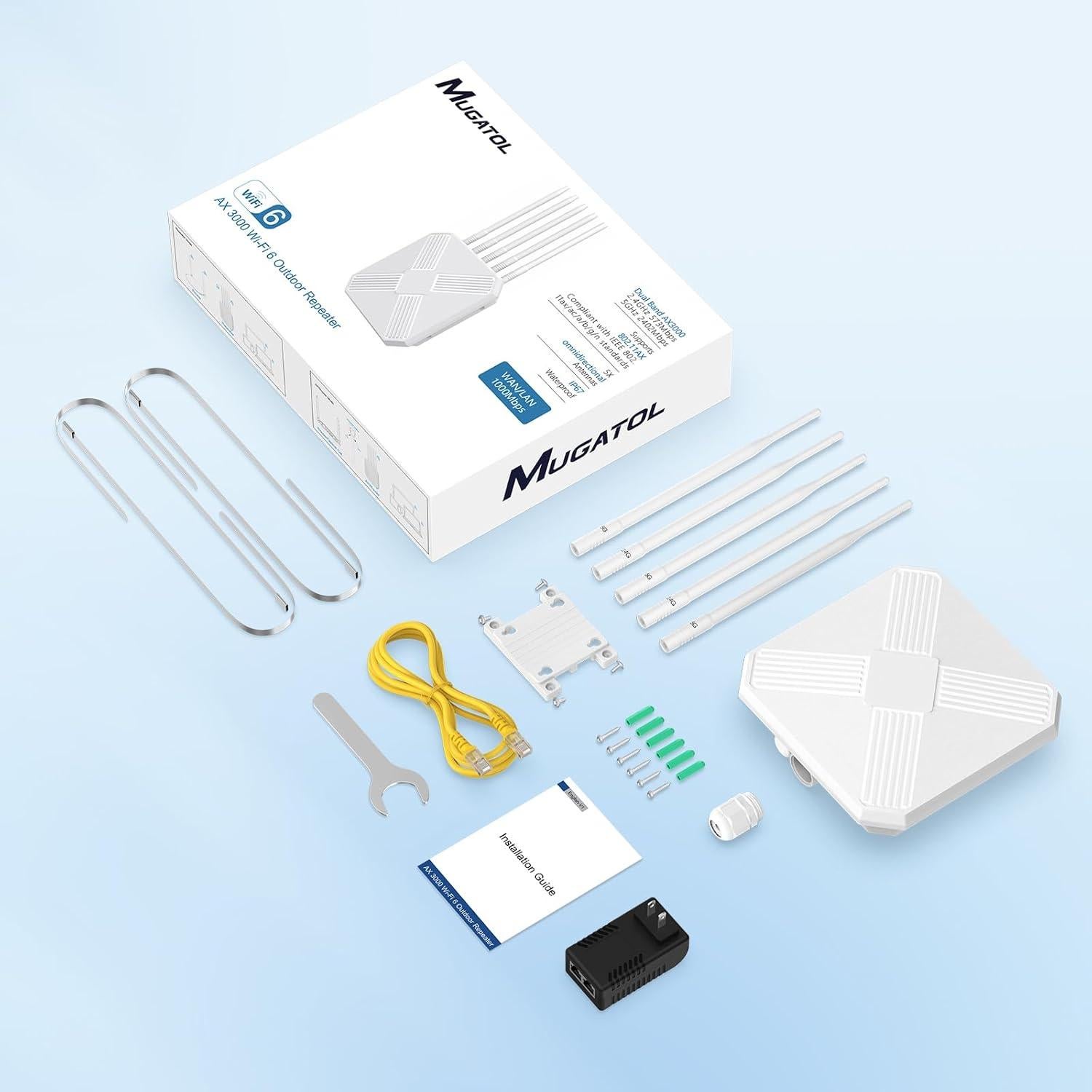 Extensor WiFi 6 AX3000 Mugatol para exteriores IP67 PoE