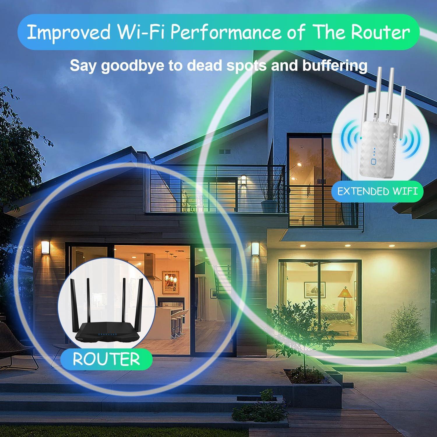 Extensor de señal WiFi PEOGOHS XL hasta 929 m² 300 Mbps