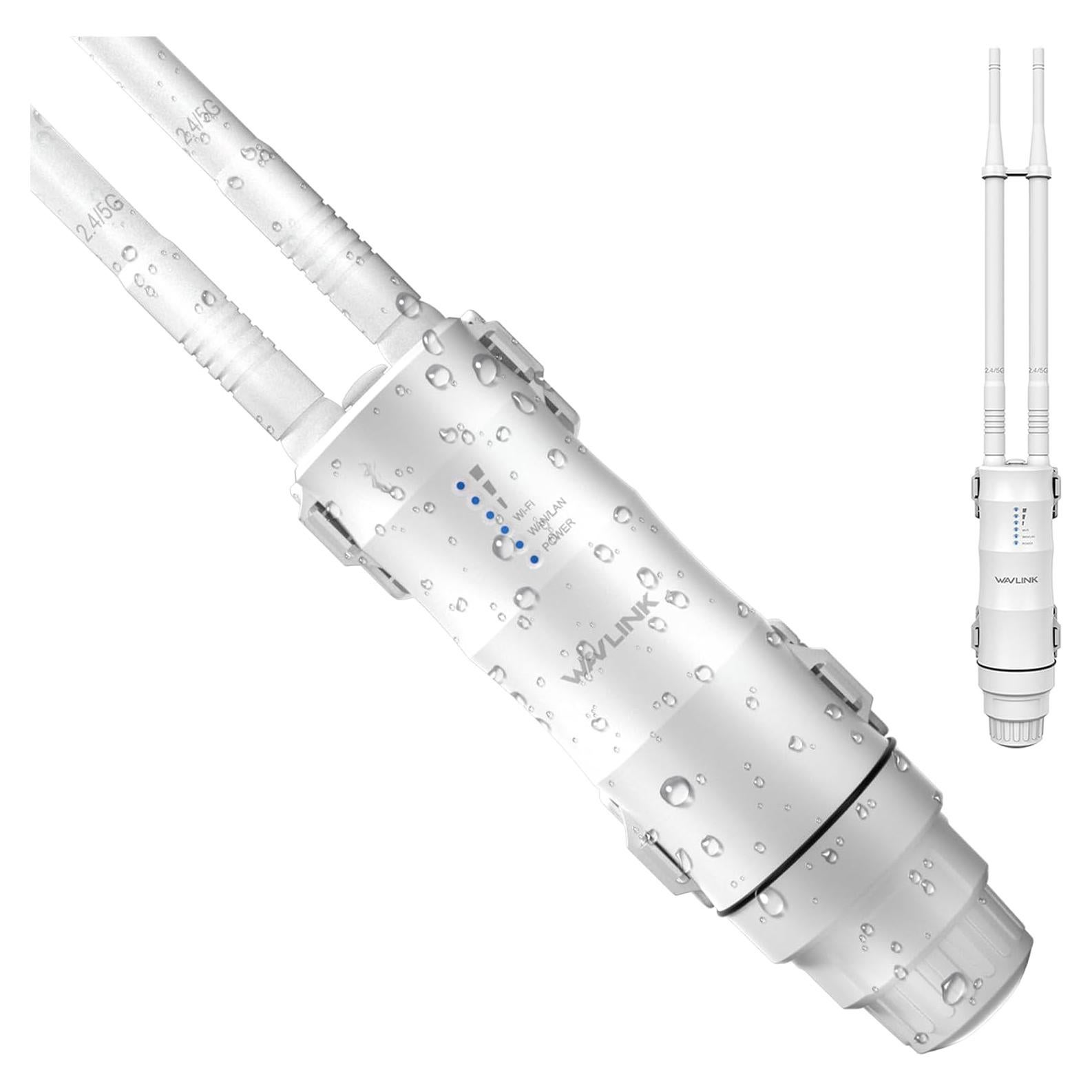 Extensor de WiFi Exterior WAVLINK AC1200, Doble Banda, IP67