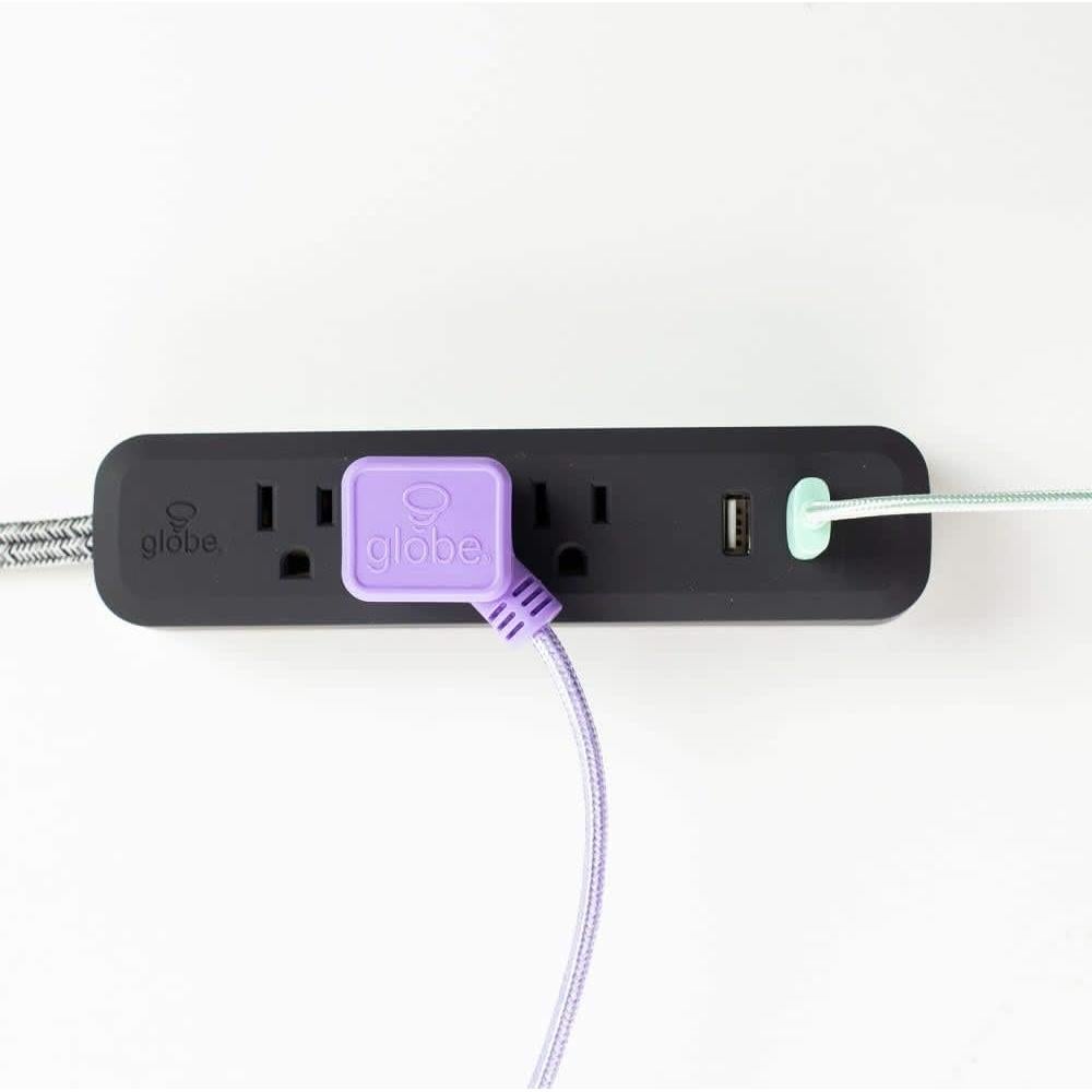 Regleta de Energía Globe Electric 78257 Rosa 3 Salidas USB