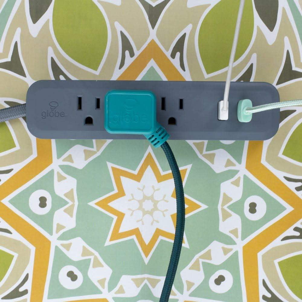 Regleta de Energía Globe Electric 78257 Rosa 3 Salidas USB