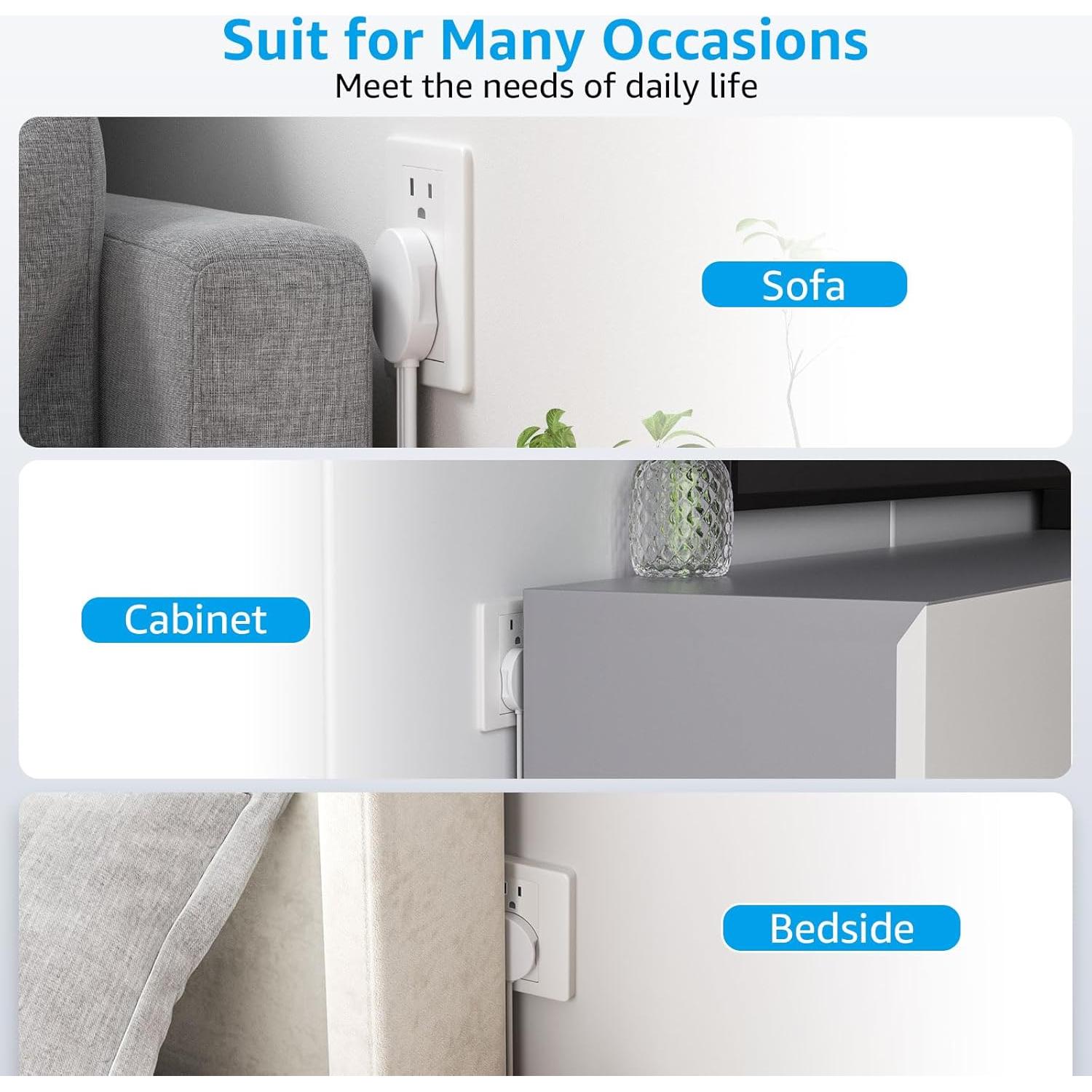 Regleta de Protección WEIMIL 5 Pies 11 en 1 con 8 Salidas AC y 3 USB