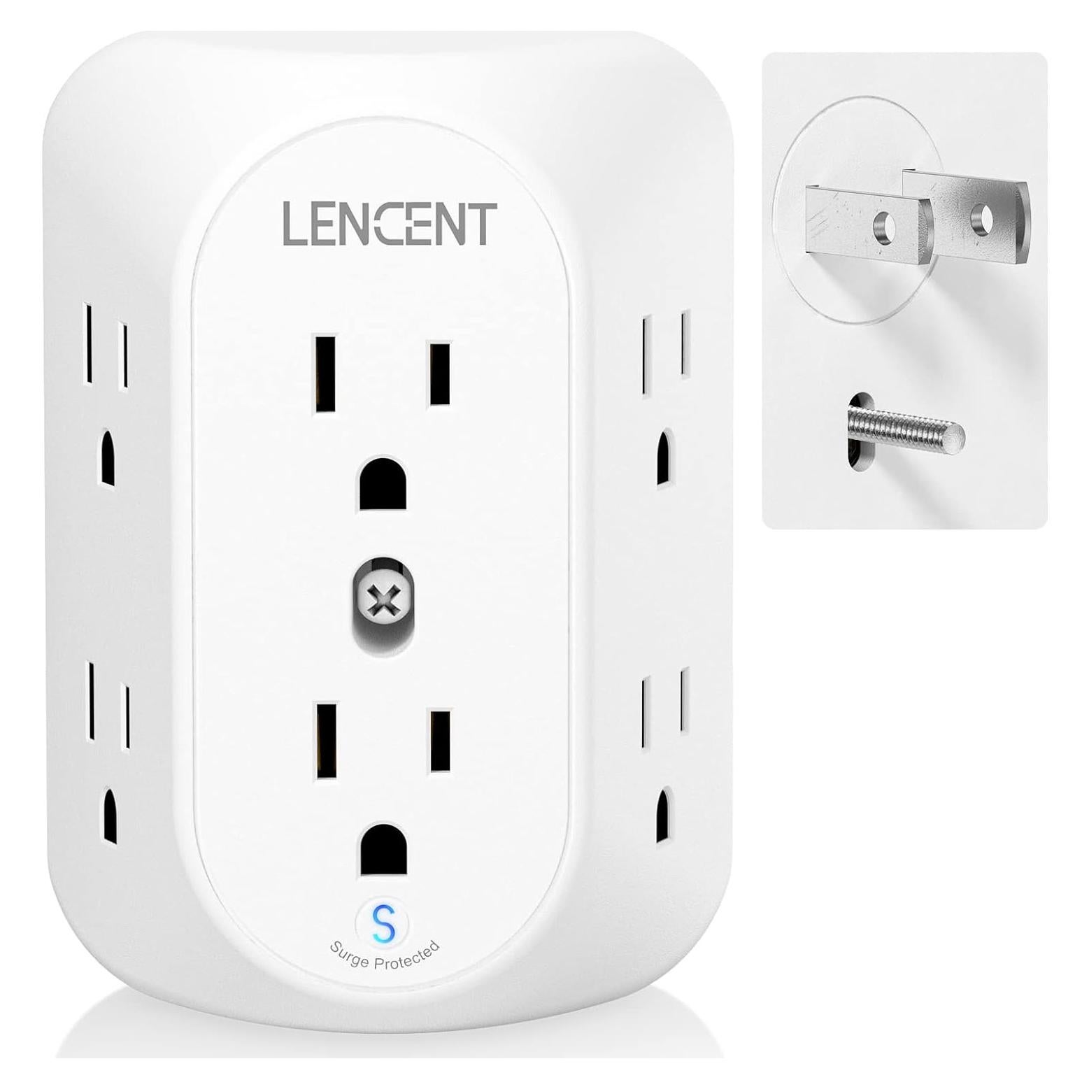 Adaptador Enchufe 2 a 3 Patas LENCENT 6 Salidas Protector
