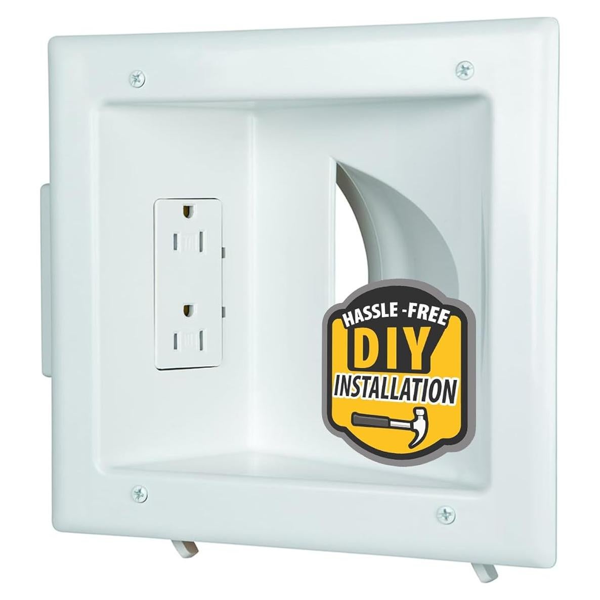 Placa de Pared DataComm 45-0031-WH con Doble Receptáculo