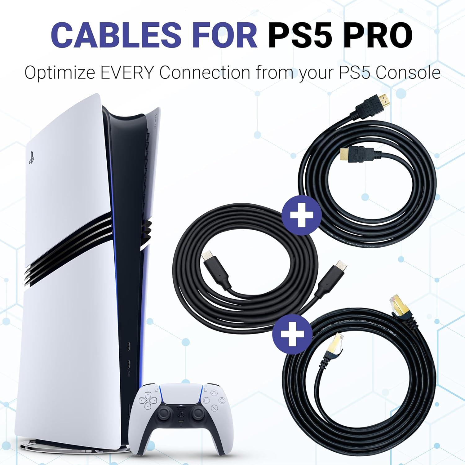 Conjunto de Cables Optimizado BrightOn para PS5 PRO - 2m