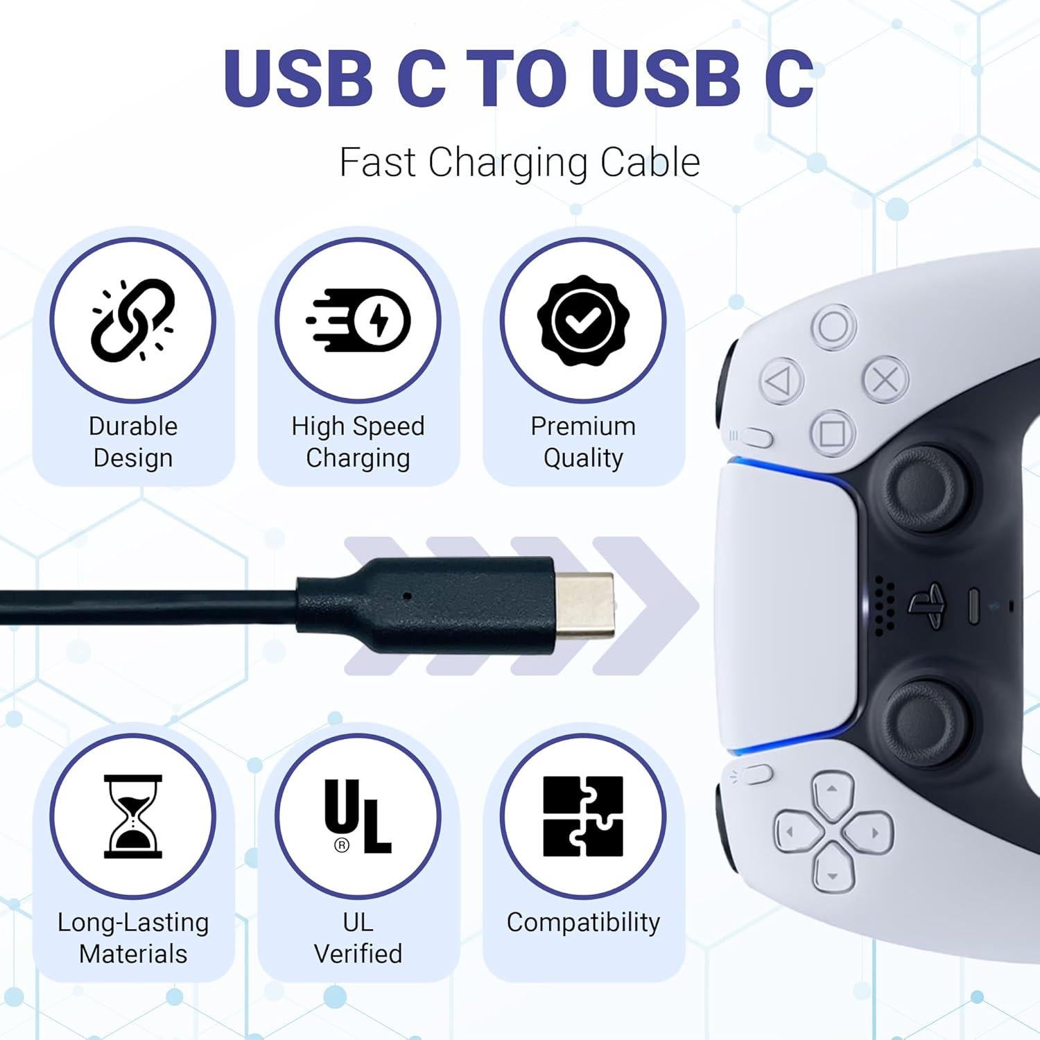 Conjunto de Cables Optimizado BrightOn para PS5 PRO - 2m