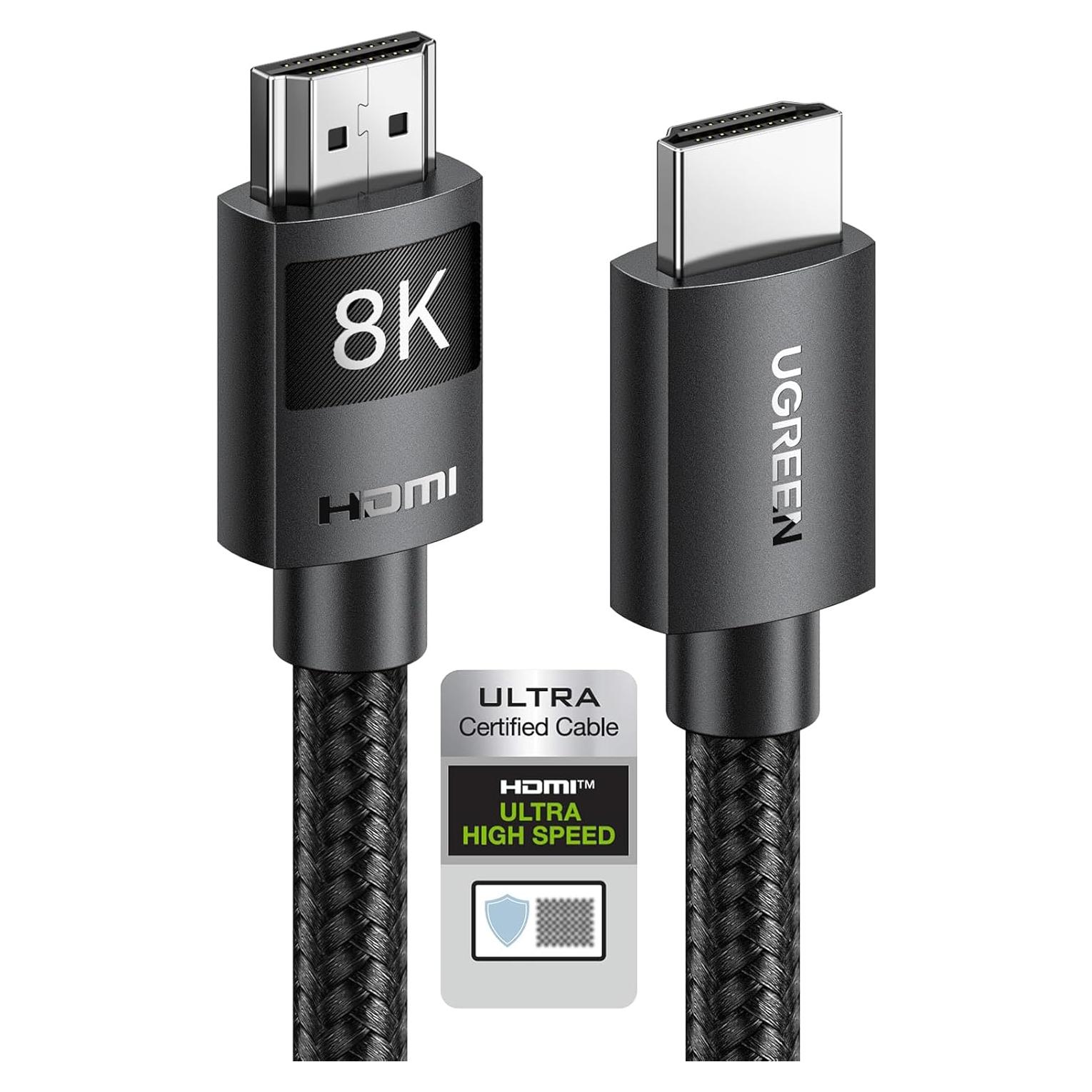 Cable HDMI 2.1 UGREEN 8K 2.0M Ultra Alta Velocidad 48Gbps