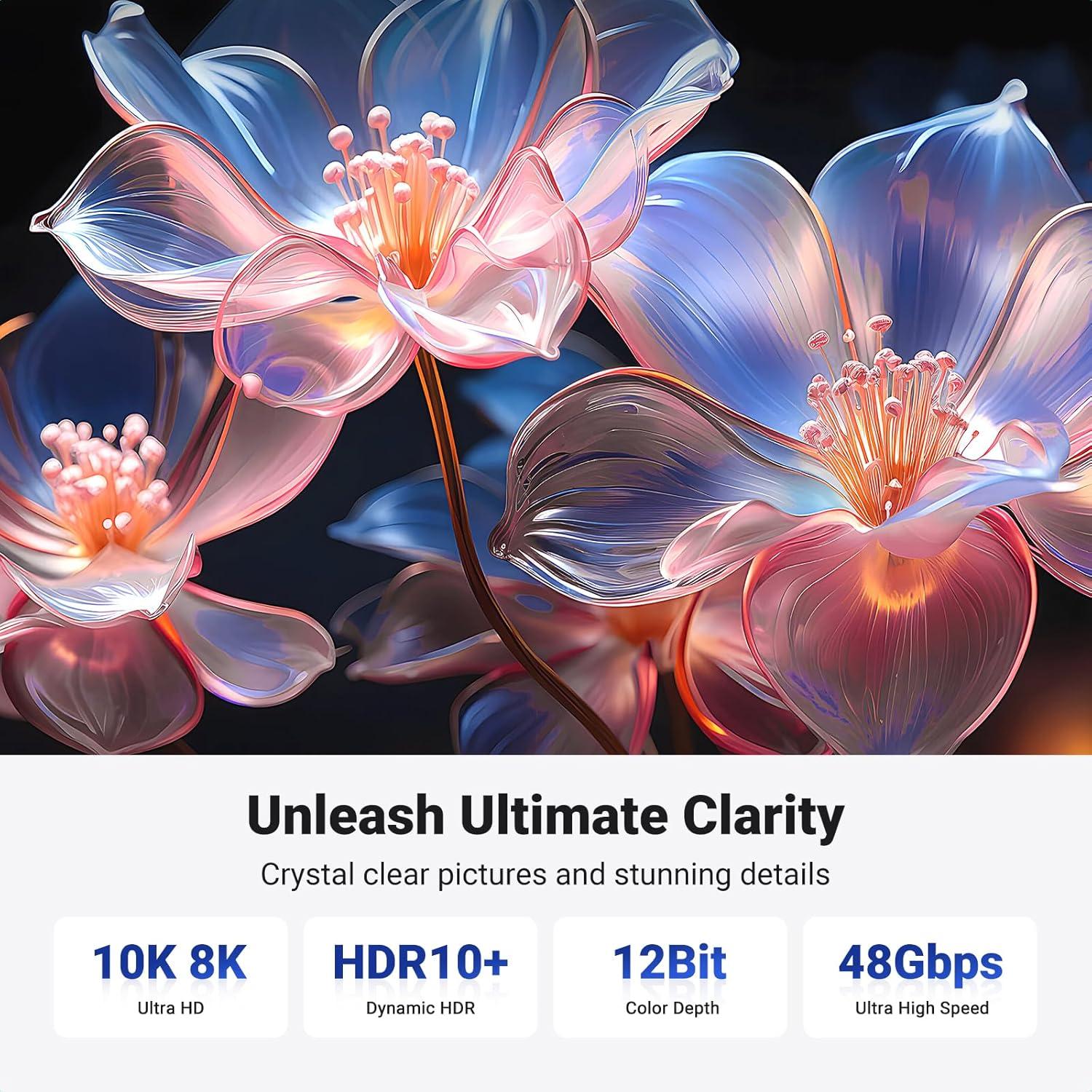 Cable HDMI 2.1 UGREEN 8K 2.0M Ultra Alta Velocidad 48Gbps