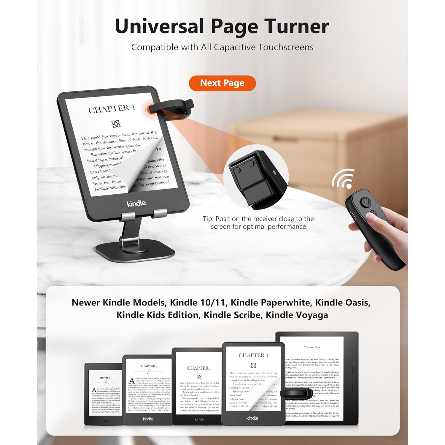 Control Remoto Inalámbrico para Pasar Páginas Kindle y Kobo