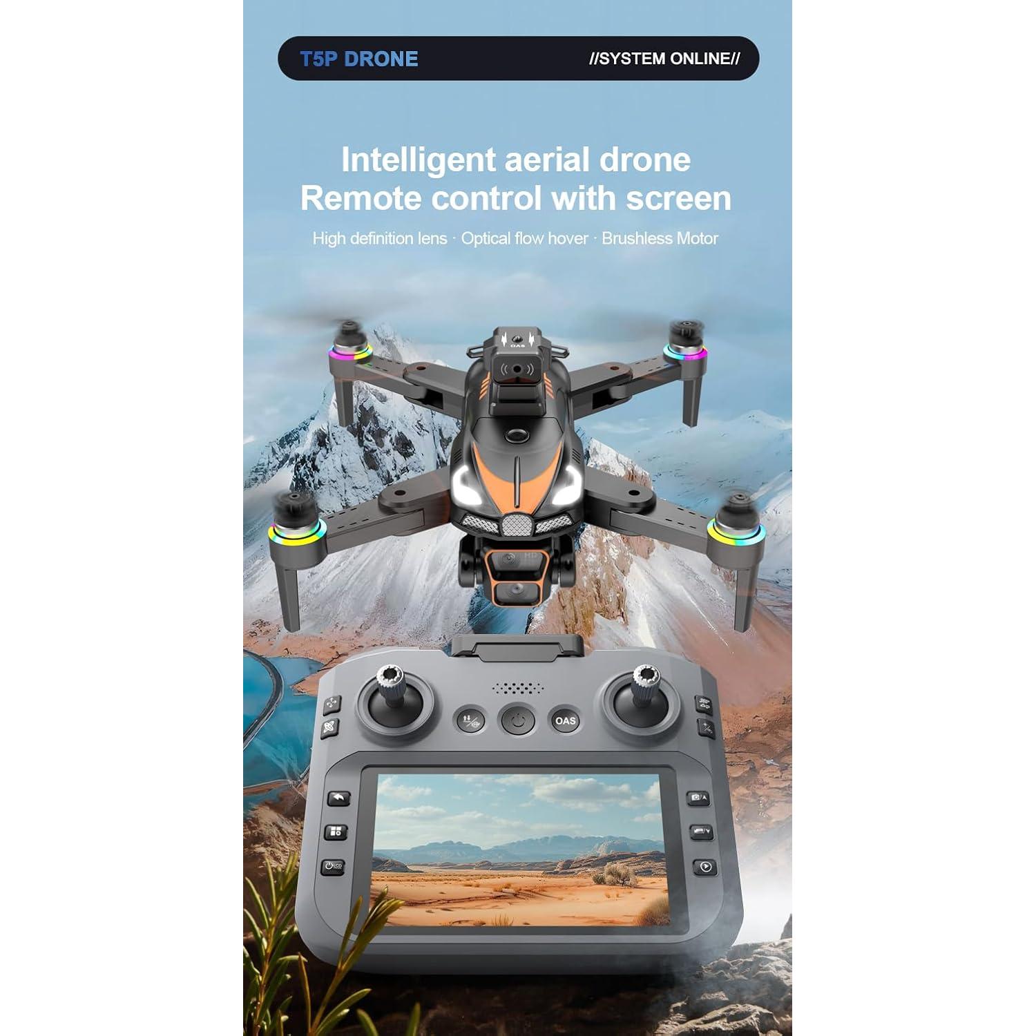 Drone Genérico T5P Doble Cámara 720P HD Plegable con Control Remoto