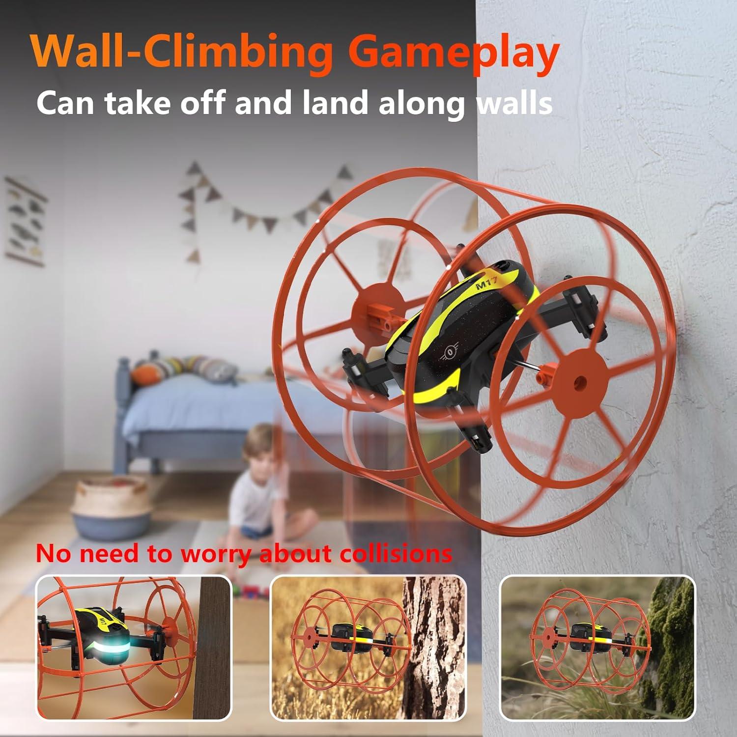 Dron Mini RC Morlyrctooy M17 con Modo Dual Tierra-Aire