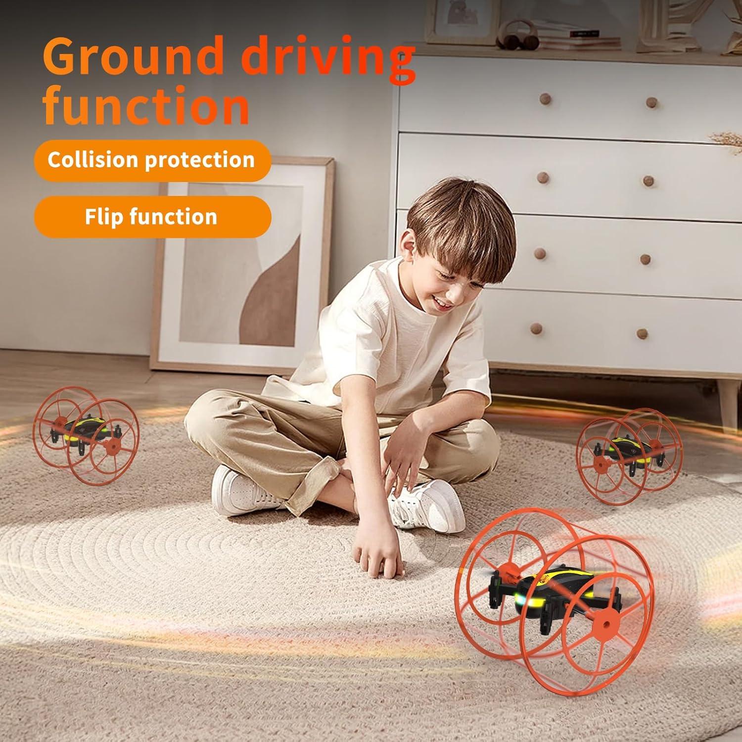 Dron Mini RC Morlyrctooy M17 con Modo Dual Tierra-Aire